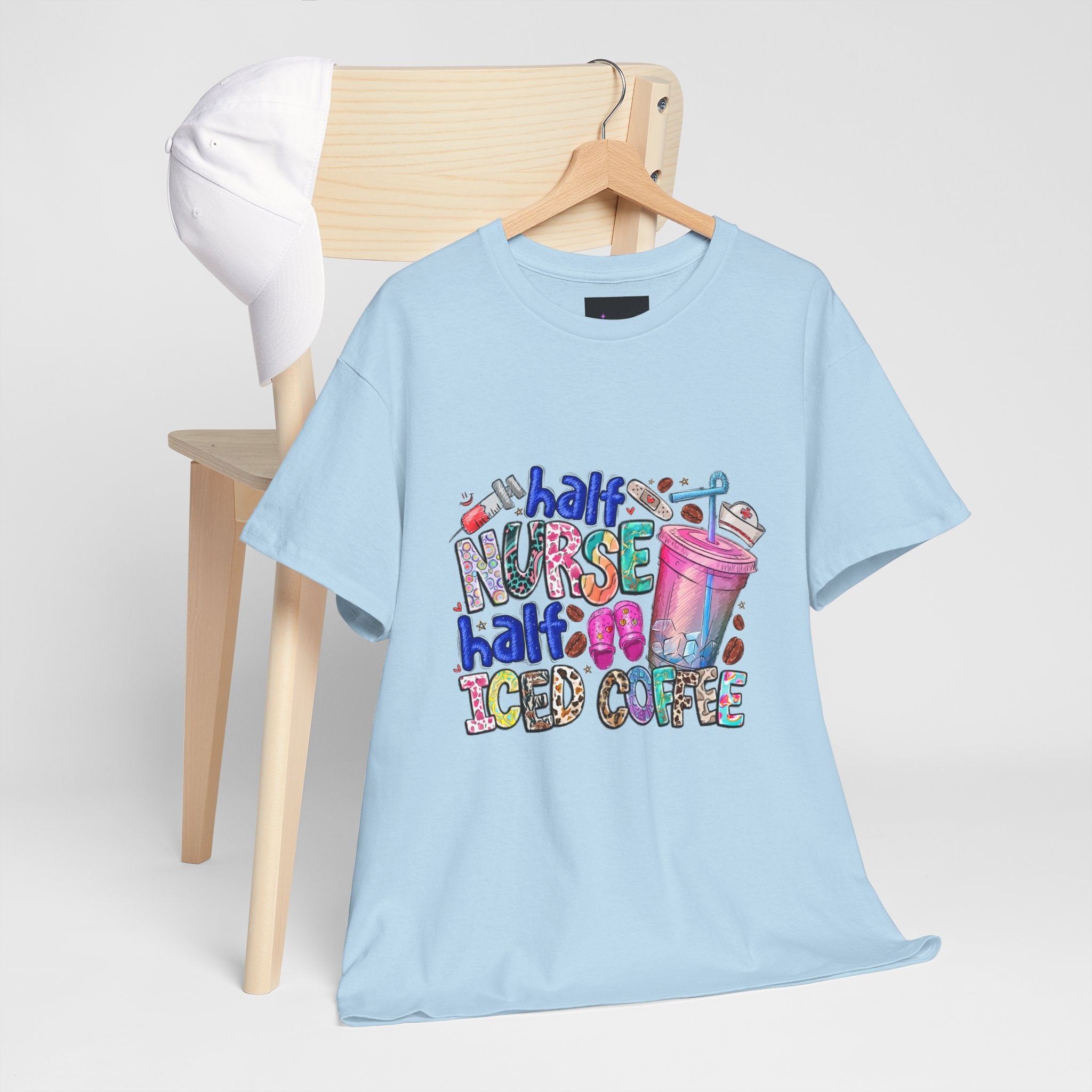 Half Nurse - Half Iced Coffee Tee