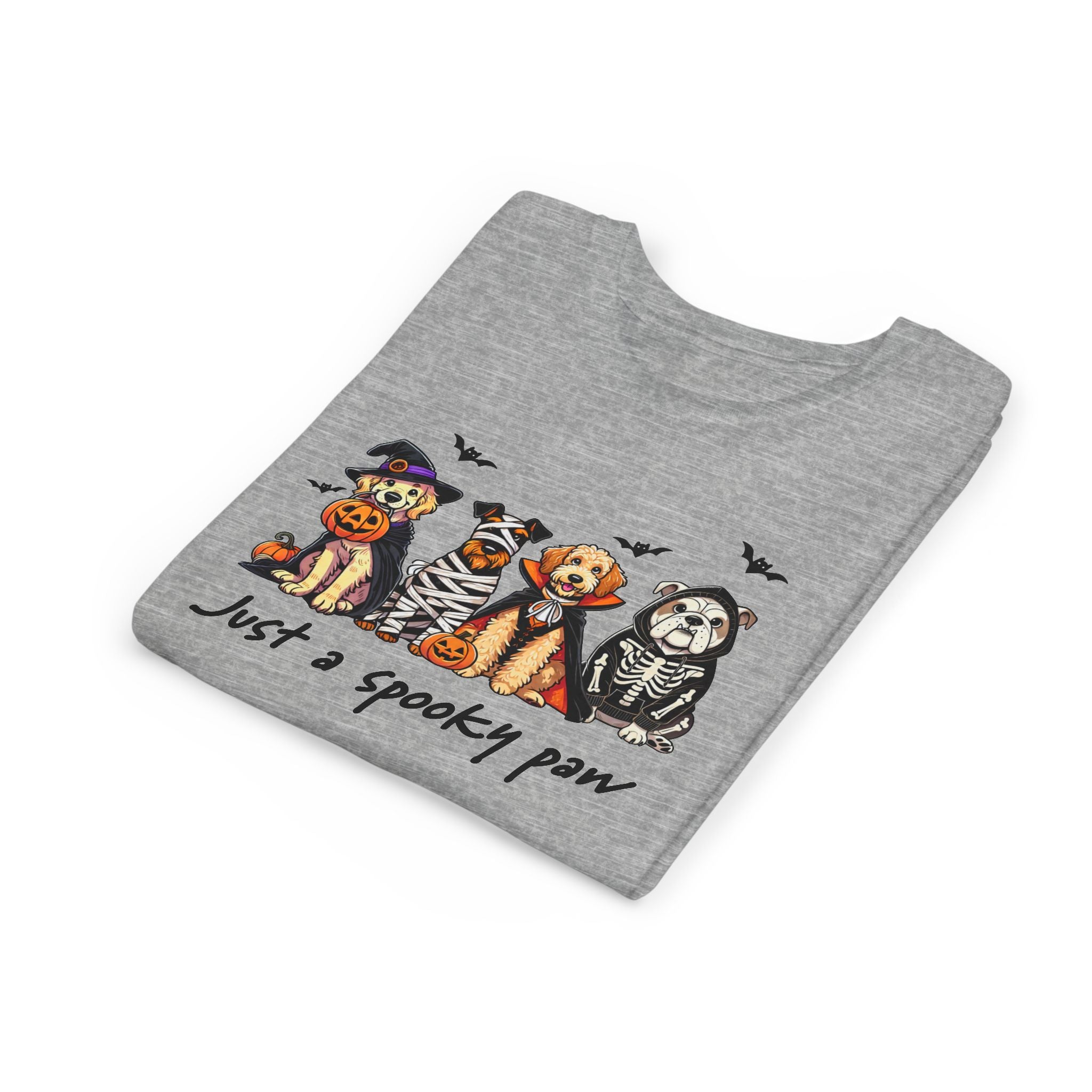 Spooky Paw Halloween Youth Tee