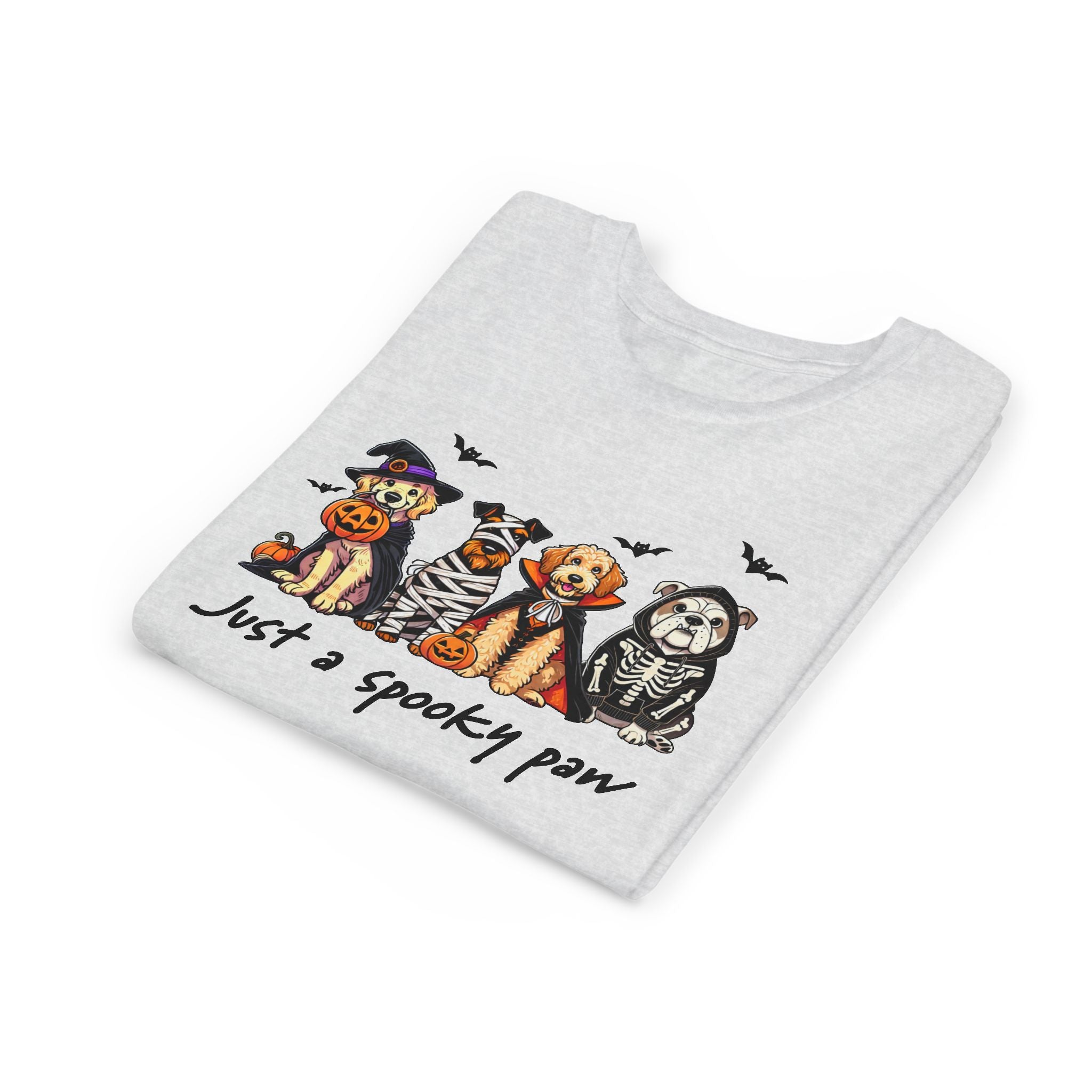 Spooky Paw Halloween Youth Tee