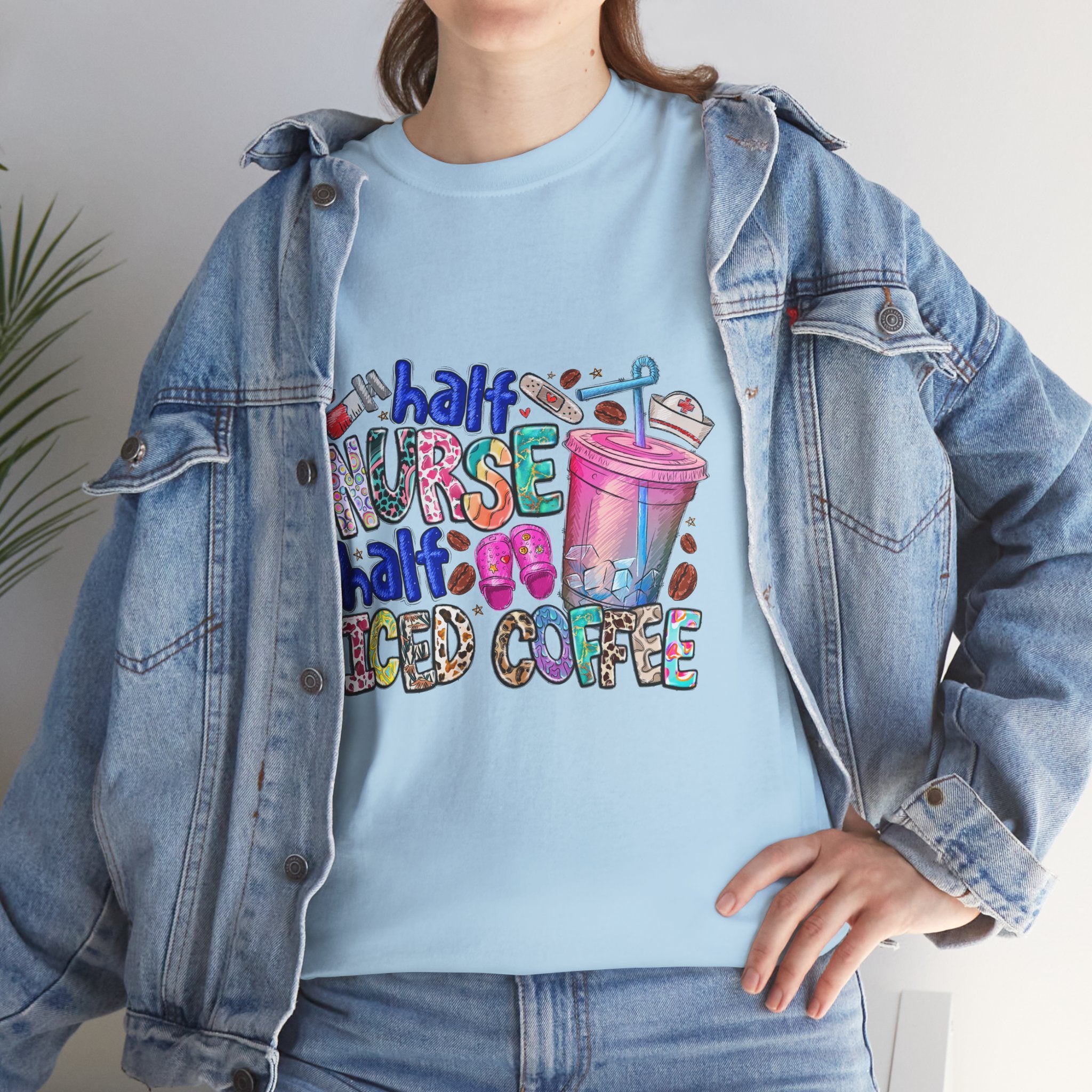 Half Nurse - Half Iced Coffee Tee