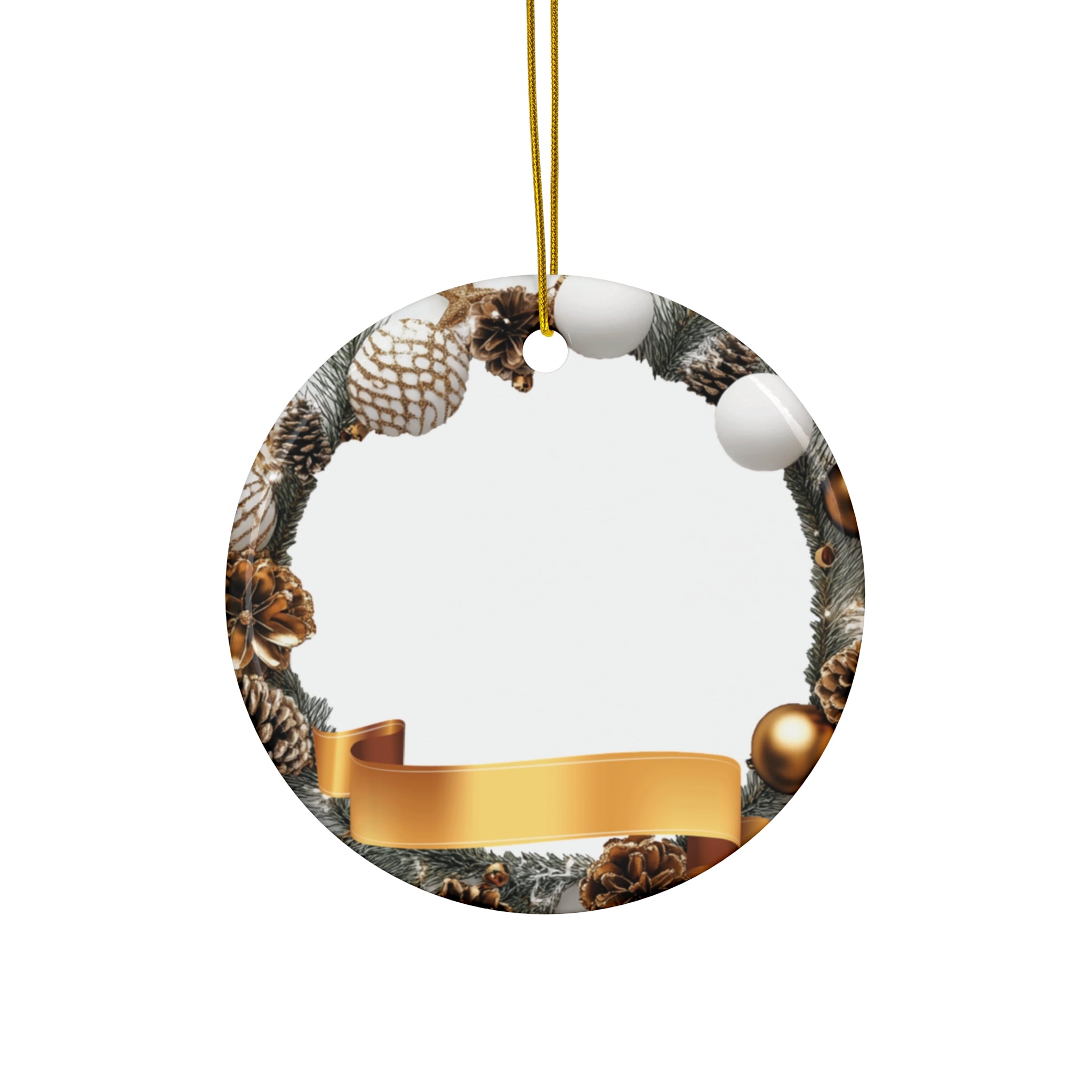 Pinecone & Gold Ribbon