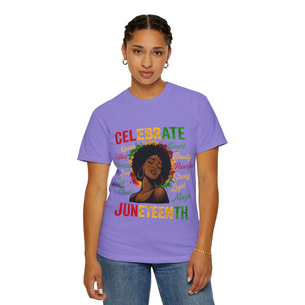 Juneteenth Celebration T-Shirt — Celebrate Juneteenth with Afrocentric Art & Empowering Words