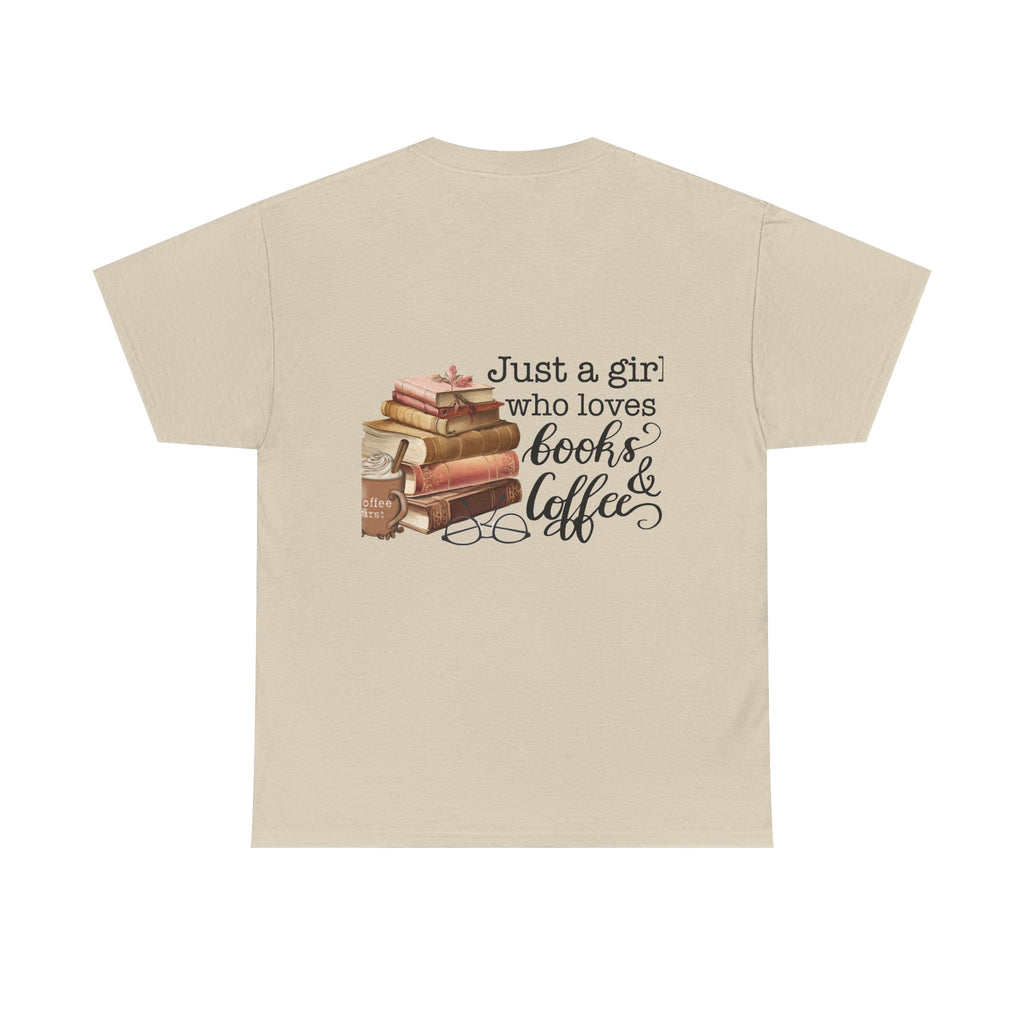Book Lover's Tee: Just a Girl Who Loves Books & Coffee, Adult T-Shirt, Gift for Readers, Cozy Shirt for Bookworms, Literary Fashion, [...]