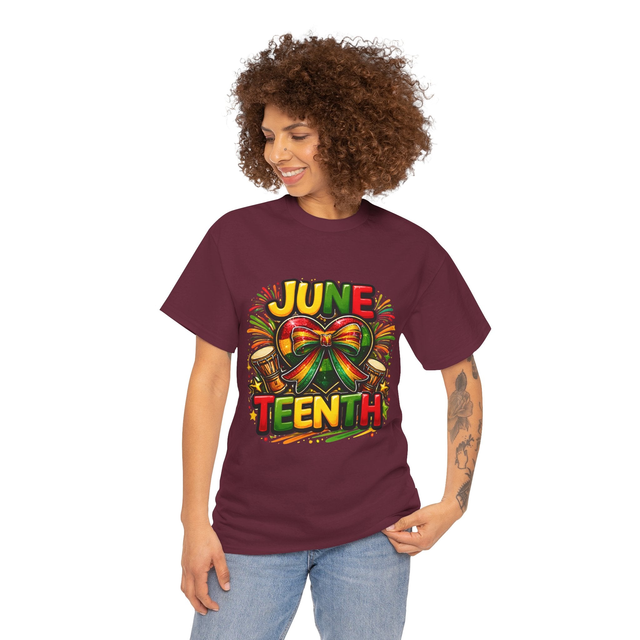 Juneteenth Celebration Ribbon & Drum Tee