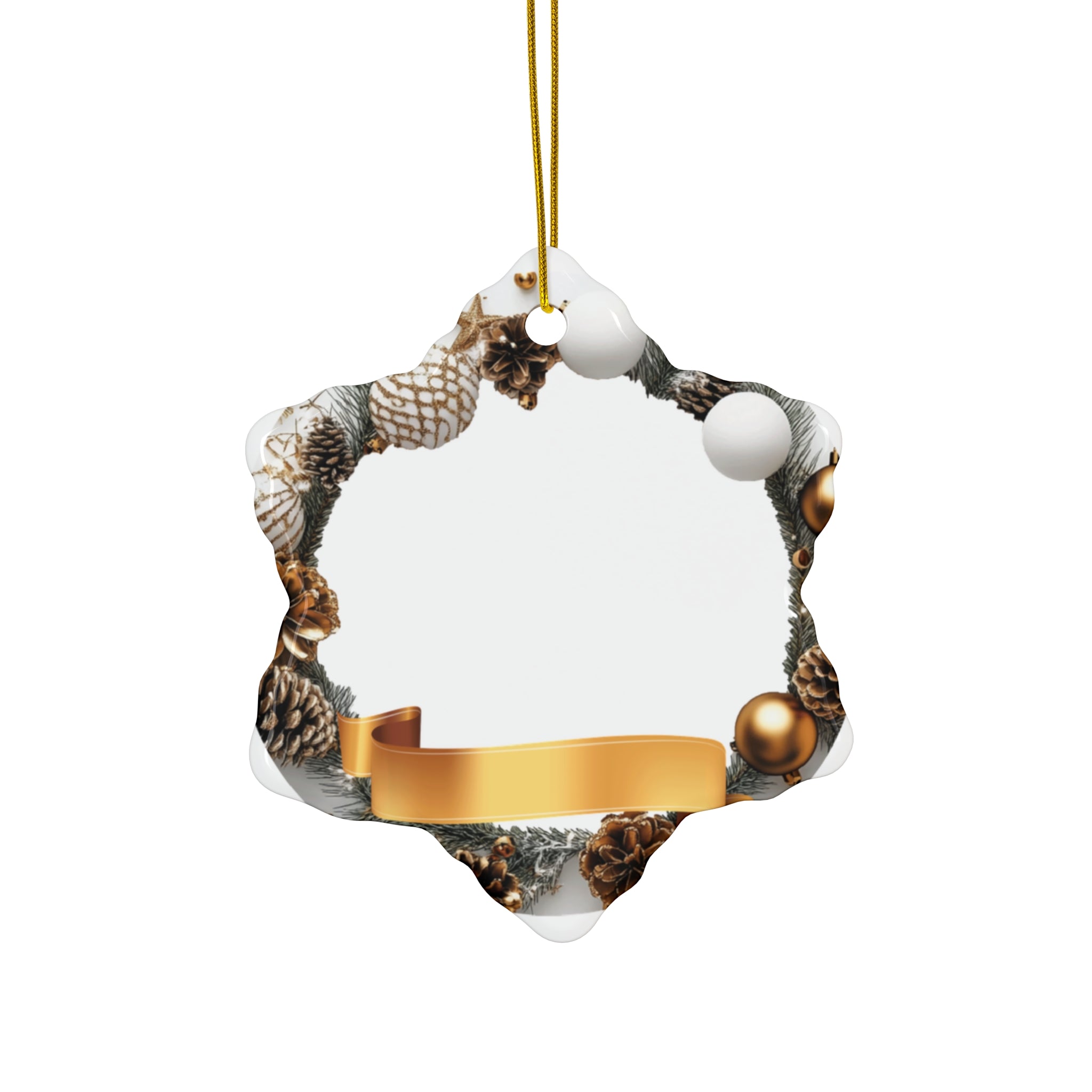 Pinecone & Gold Ribbon