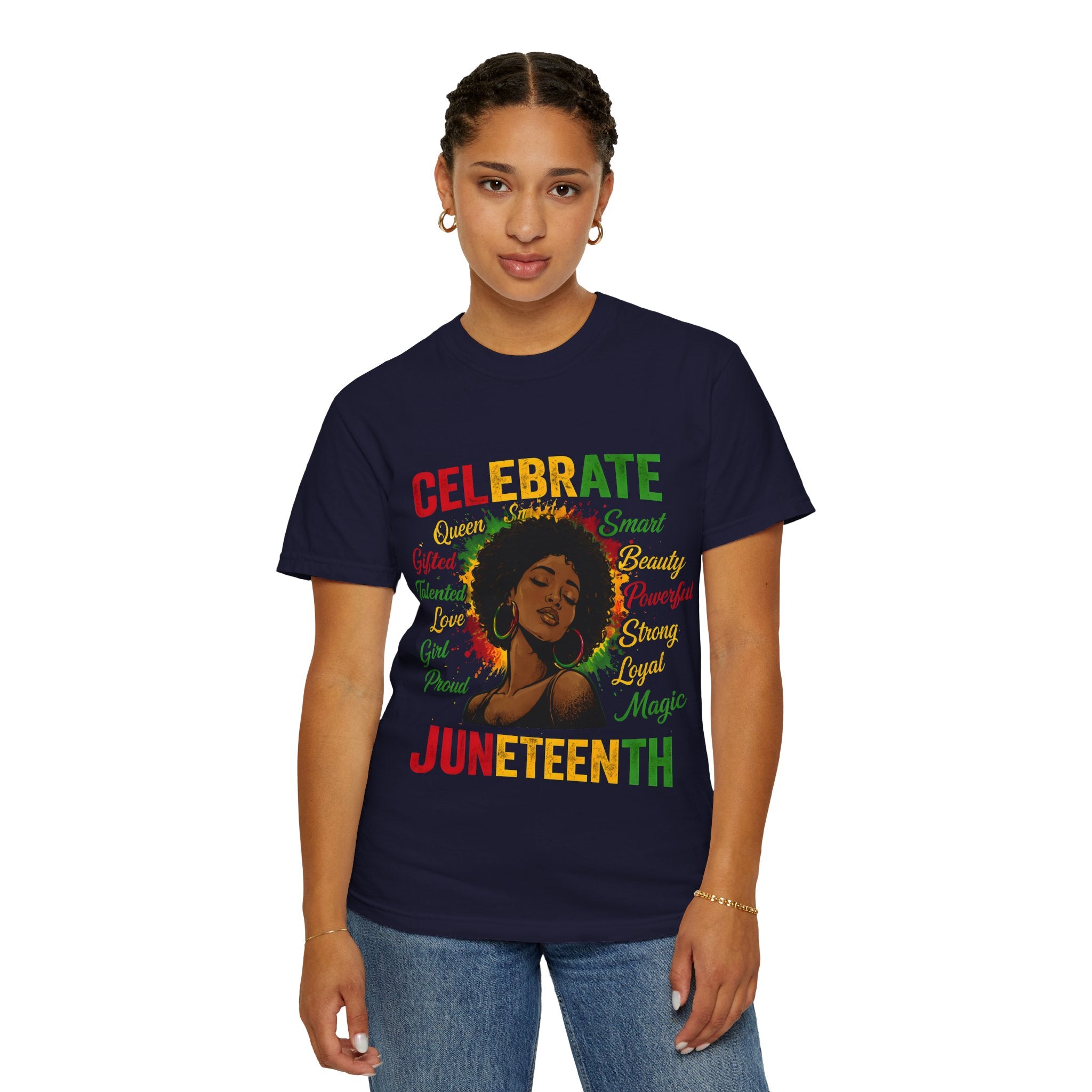 Juneteenth Celebration T-Shirt — Celebrate Juneteenth with Afrocentric Art & Empowering Words