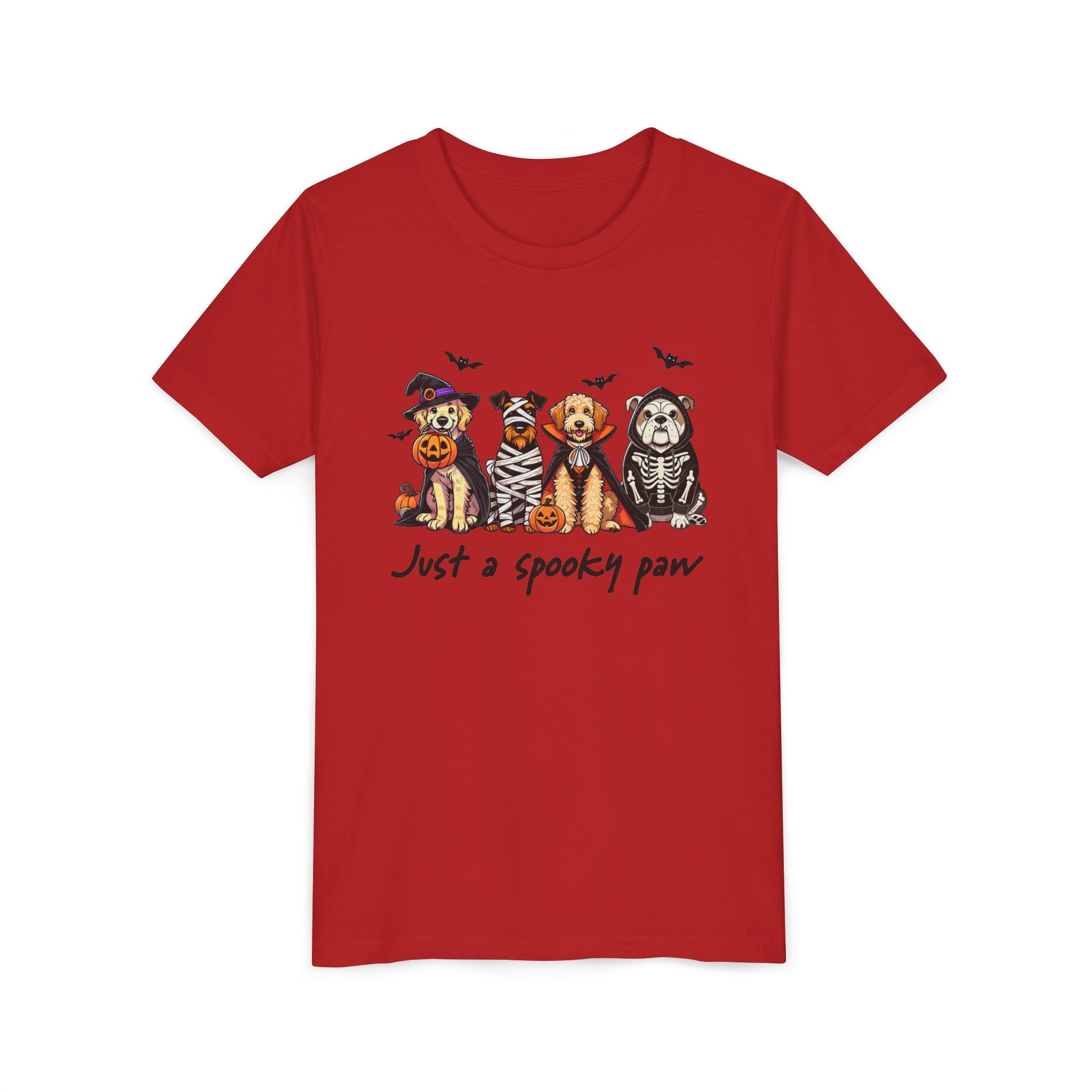 Spooky Paw Halloween Youth Tee
