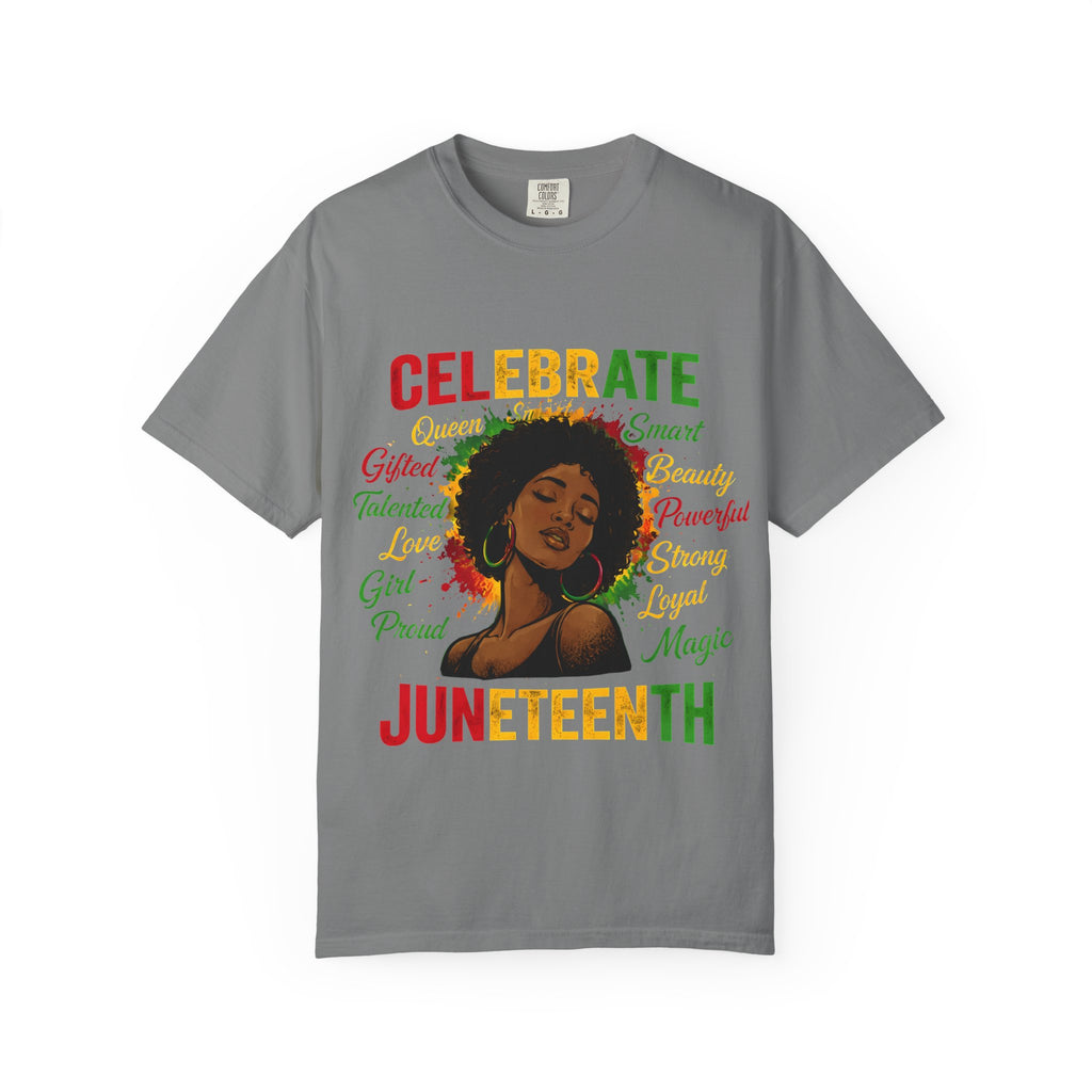 Juneteenth Celebration T-Shirt — Celebrate Juneteenth with Afrocentric Art & Empowering Words