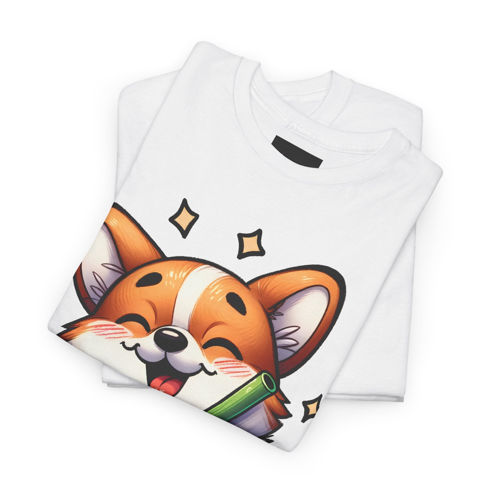 Corgi and it's Boba Tee