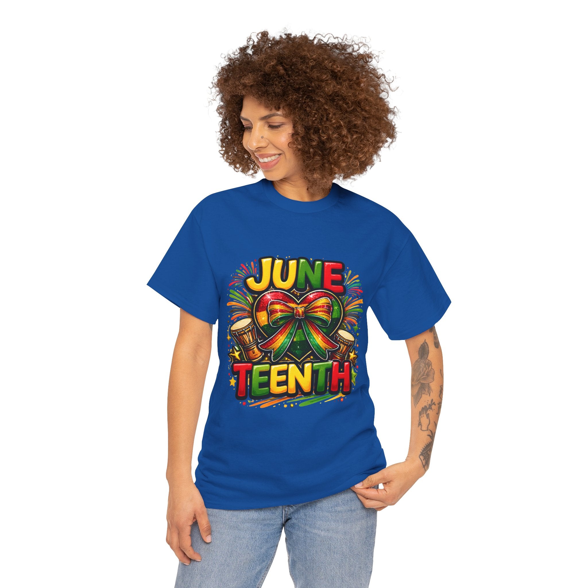 Juneteenth Celebration Ribbon & Drum Tee