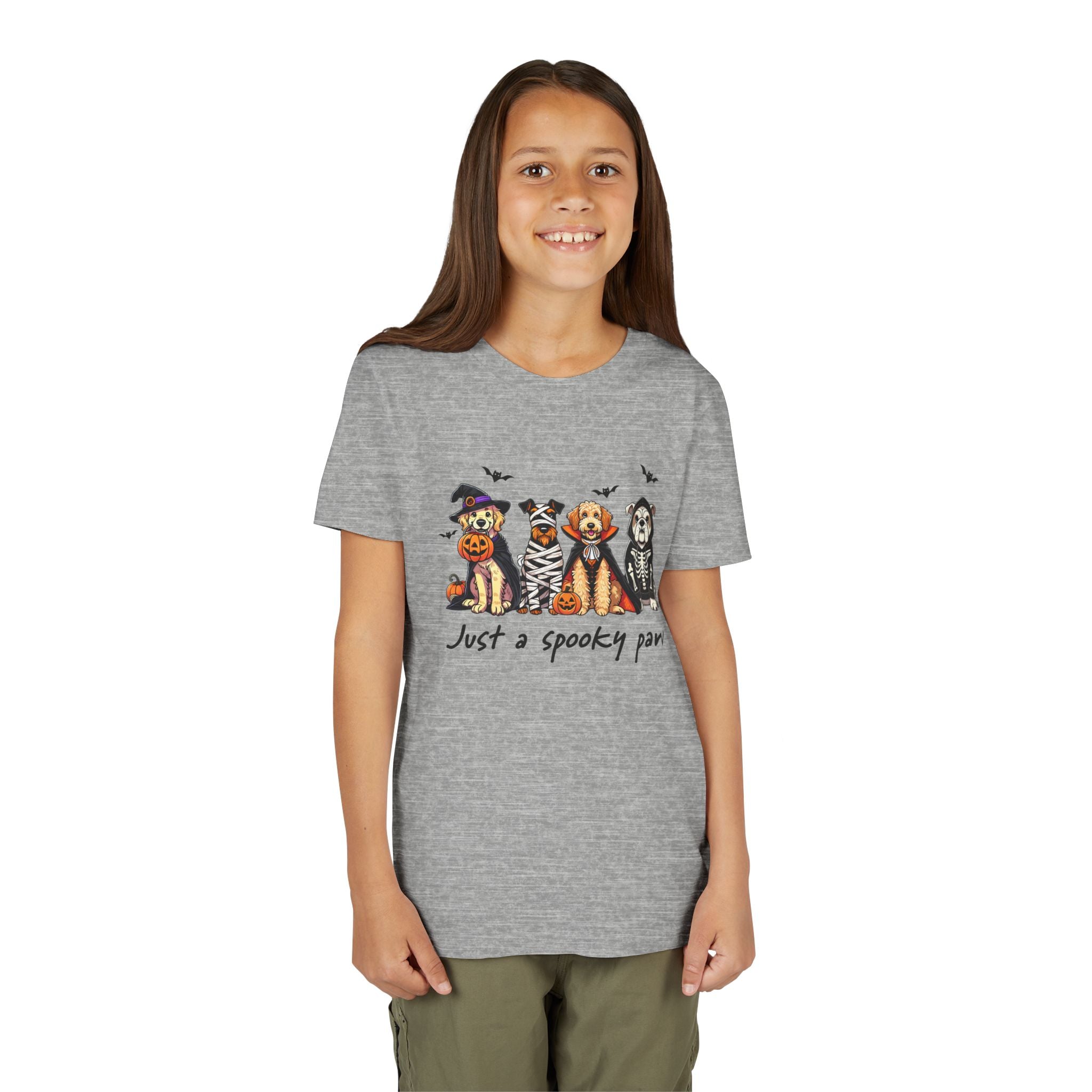 Spooky Paw Halloween Youth Tee