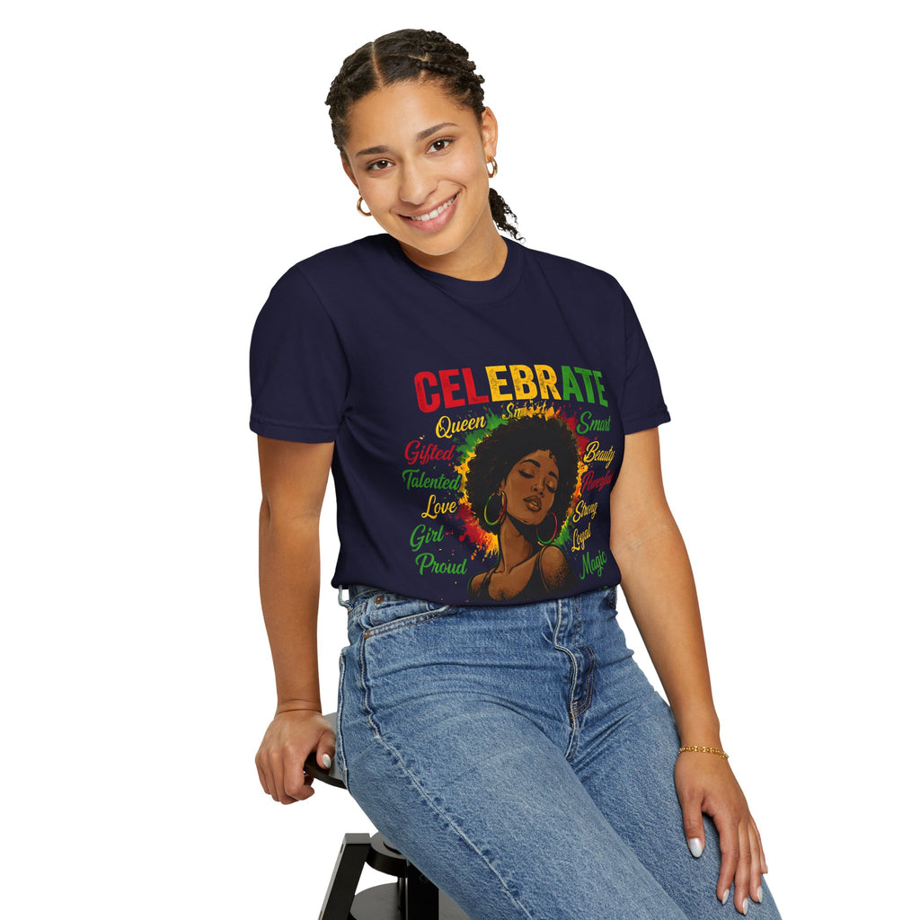 Juneteenth Celebration T-Shirt — Celebrate Juneteenth with Afrocentric Art & Empowering Words