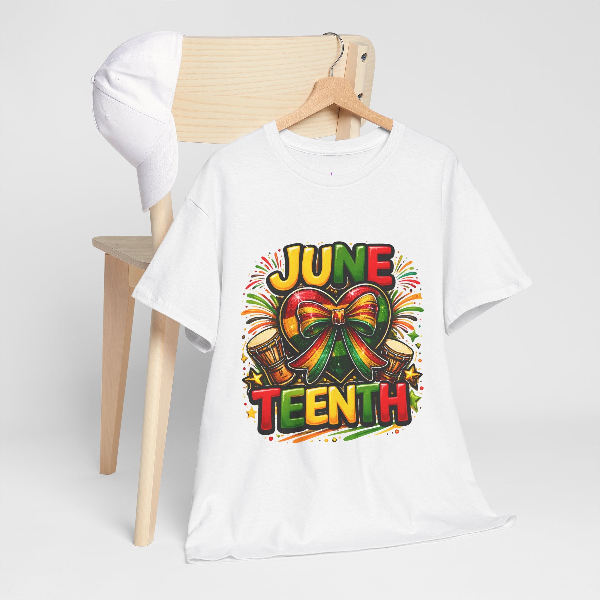 Juneteenth Celebration Ribbon & Drum Tee