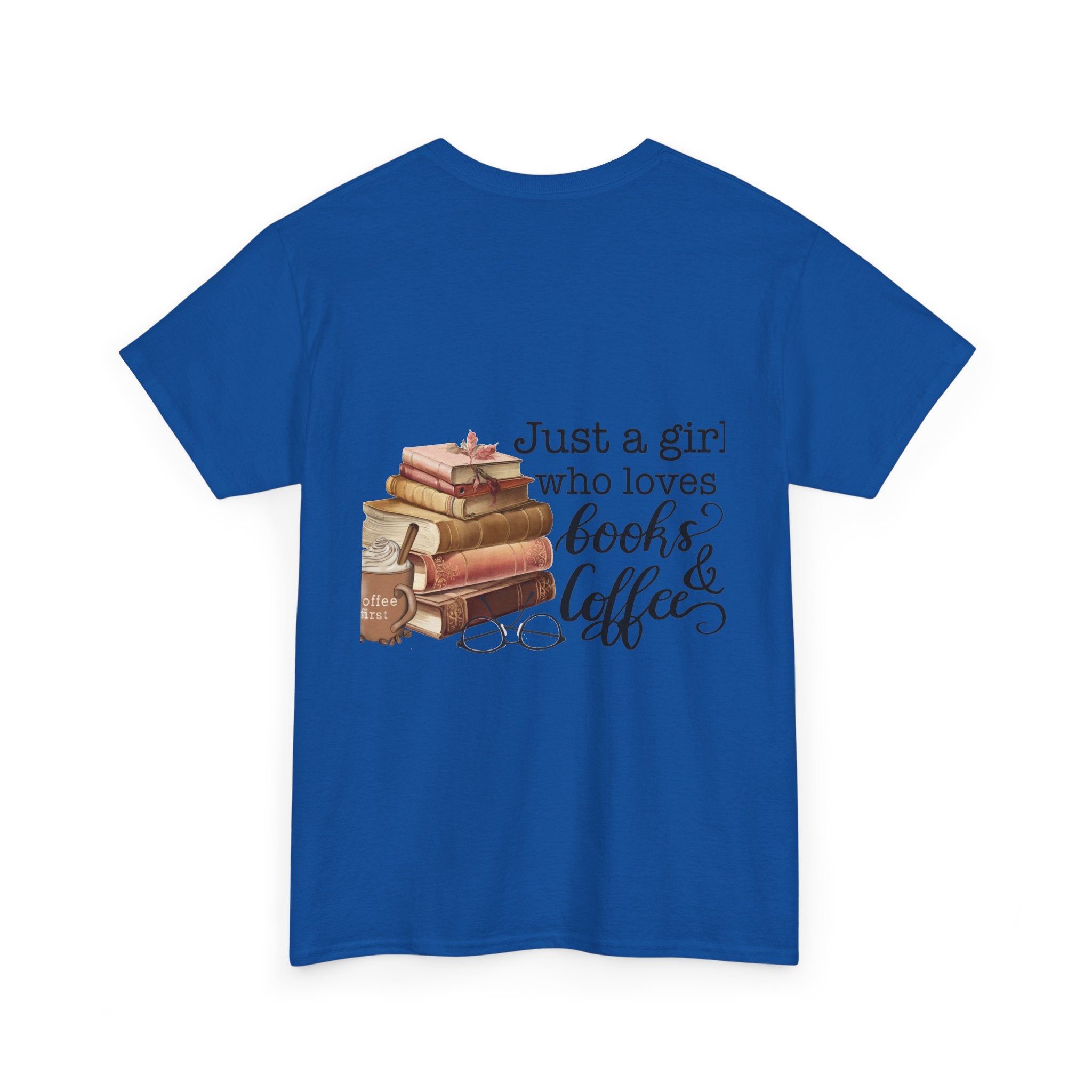 Book Lover's Tee: Just a Girl Who Loves Books & Coffee, Adult T-Shirt, Gift for Readers, Cozy Shirt for Bookworms, Literary Fashion, [...]