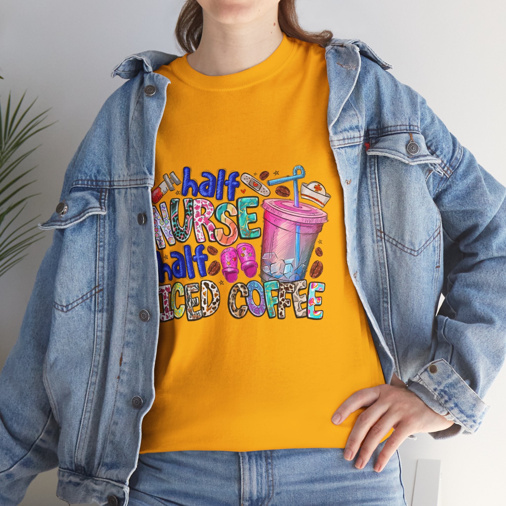 Half Nurse - Half Iced Coffee Tee
