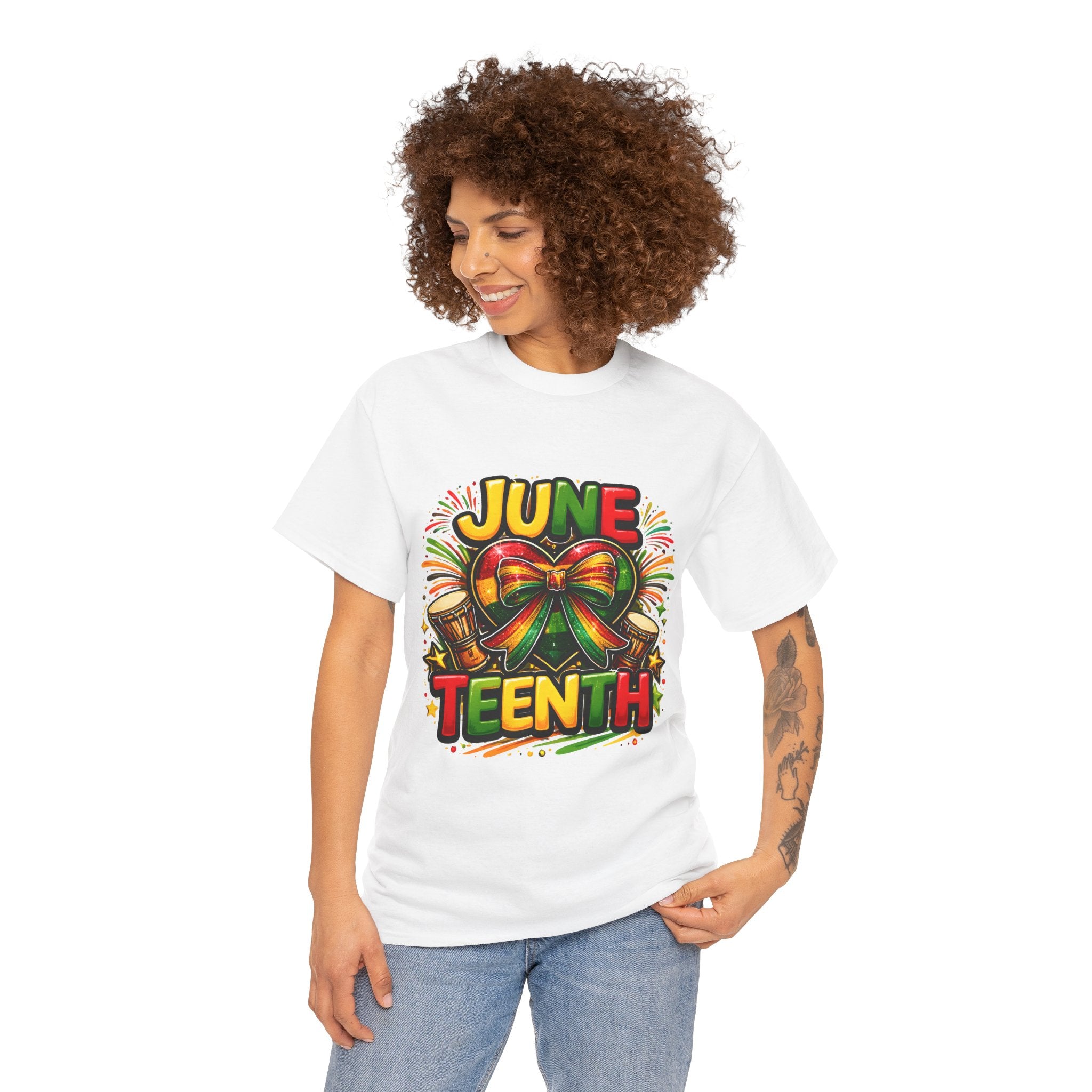 Juneteenth Celebration Ribbon & Drum Tee