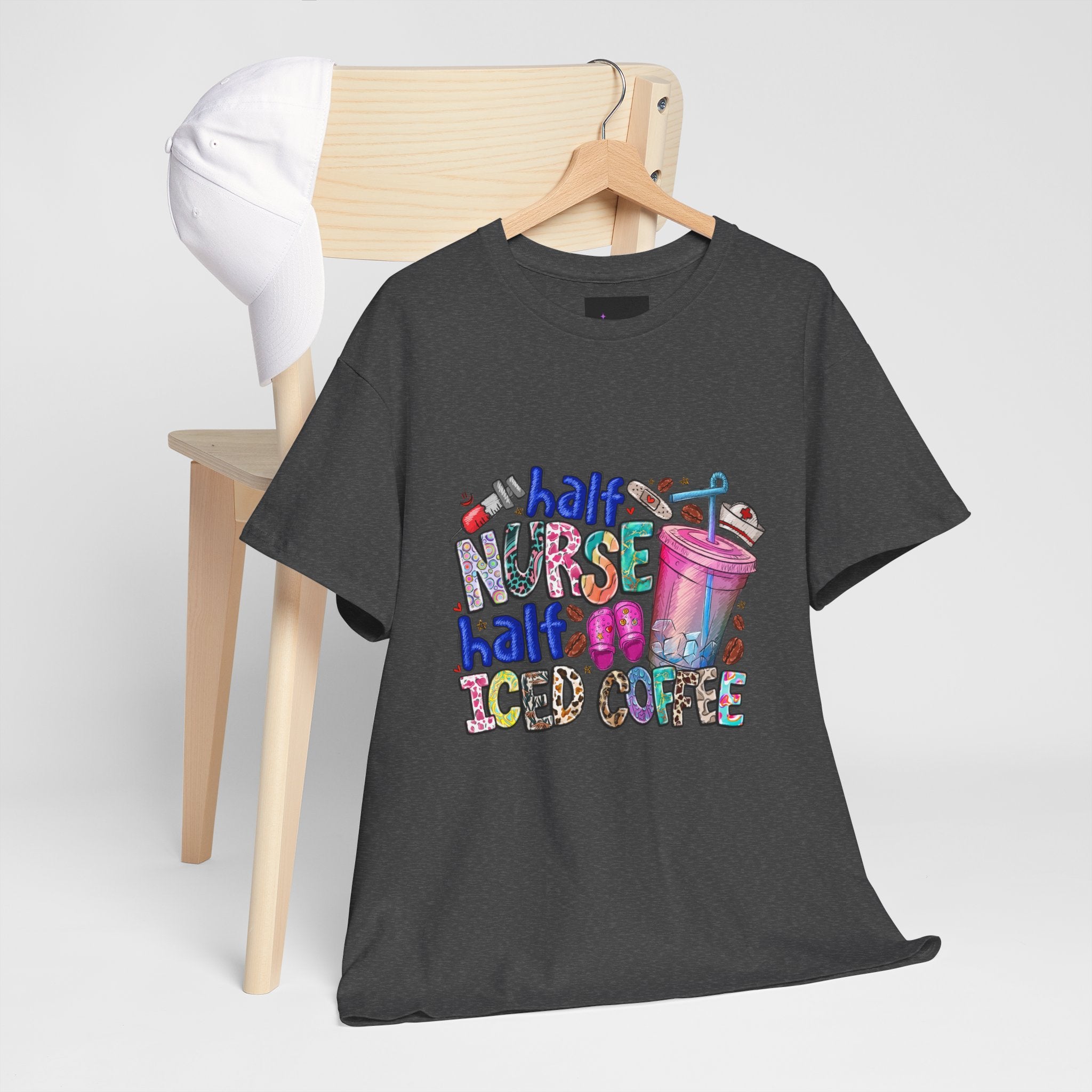 Half Nurse - Half Iced Coffee Tee