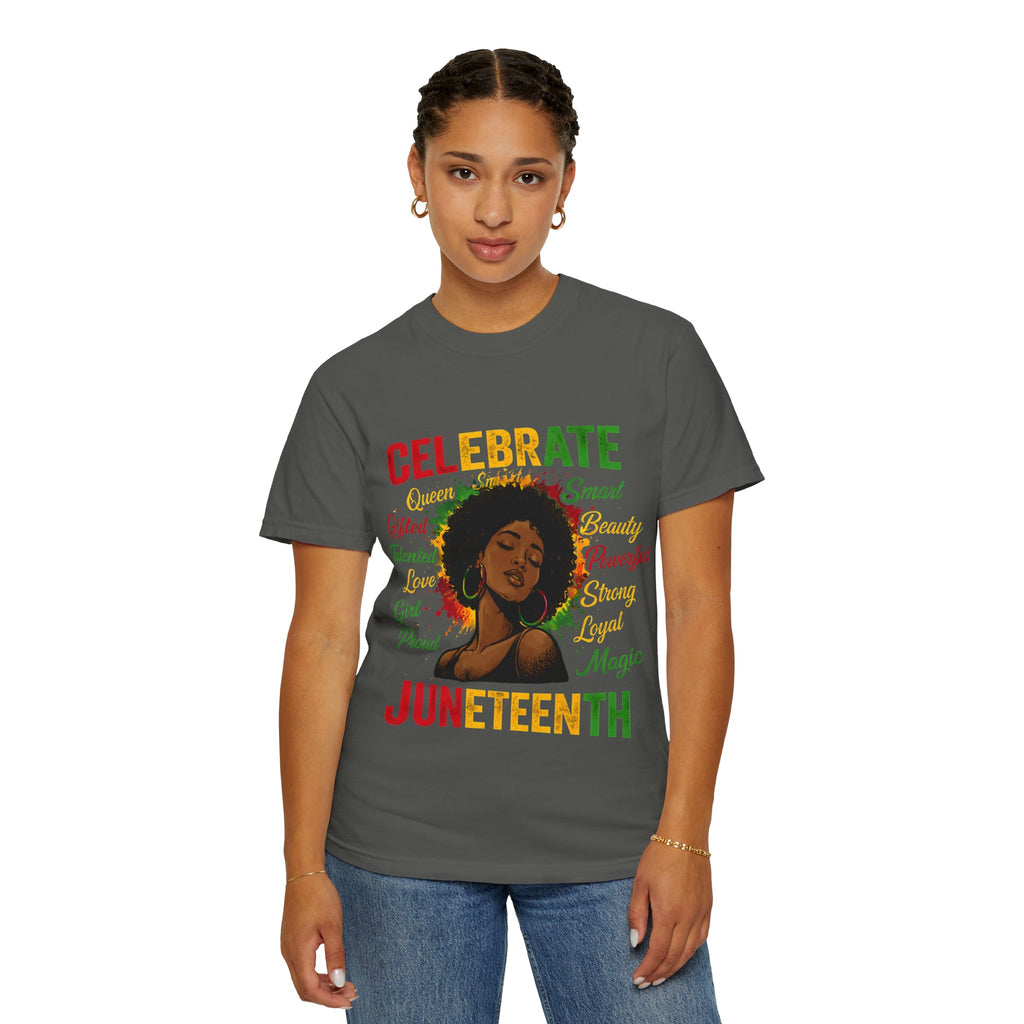 Juneteenth Celebration T-Shirt — Celebrate Juneteenth with Afrocentric Art & Empowering Words