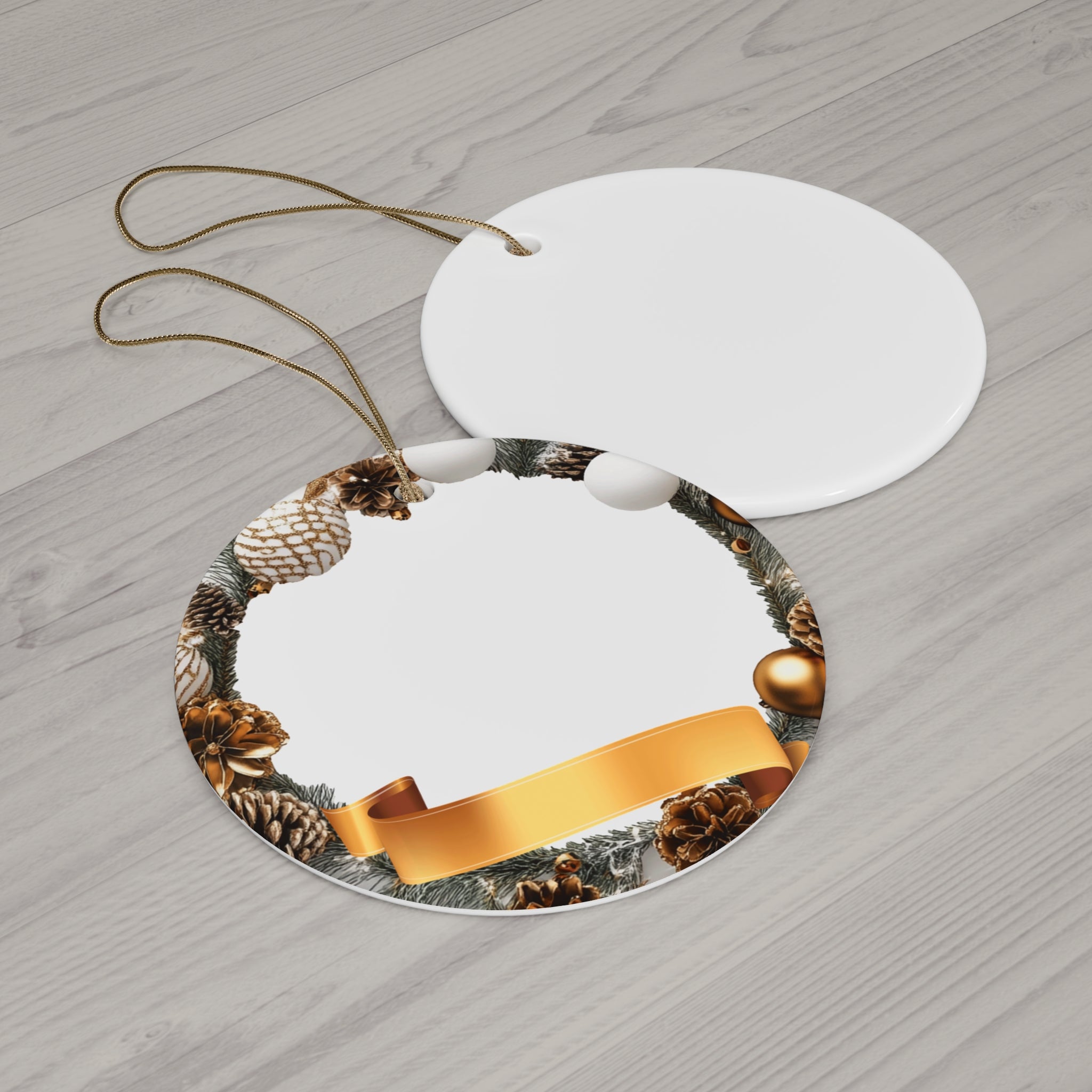 Pinecone & Gold Ribbon