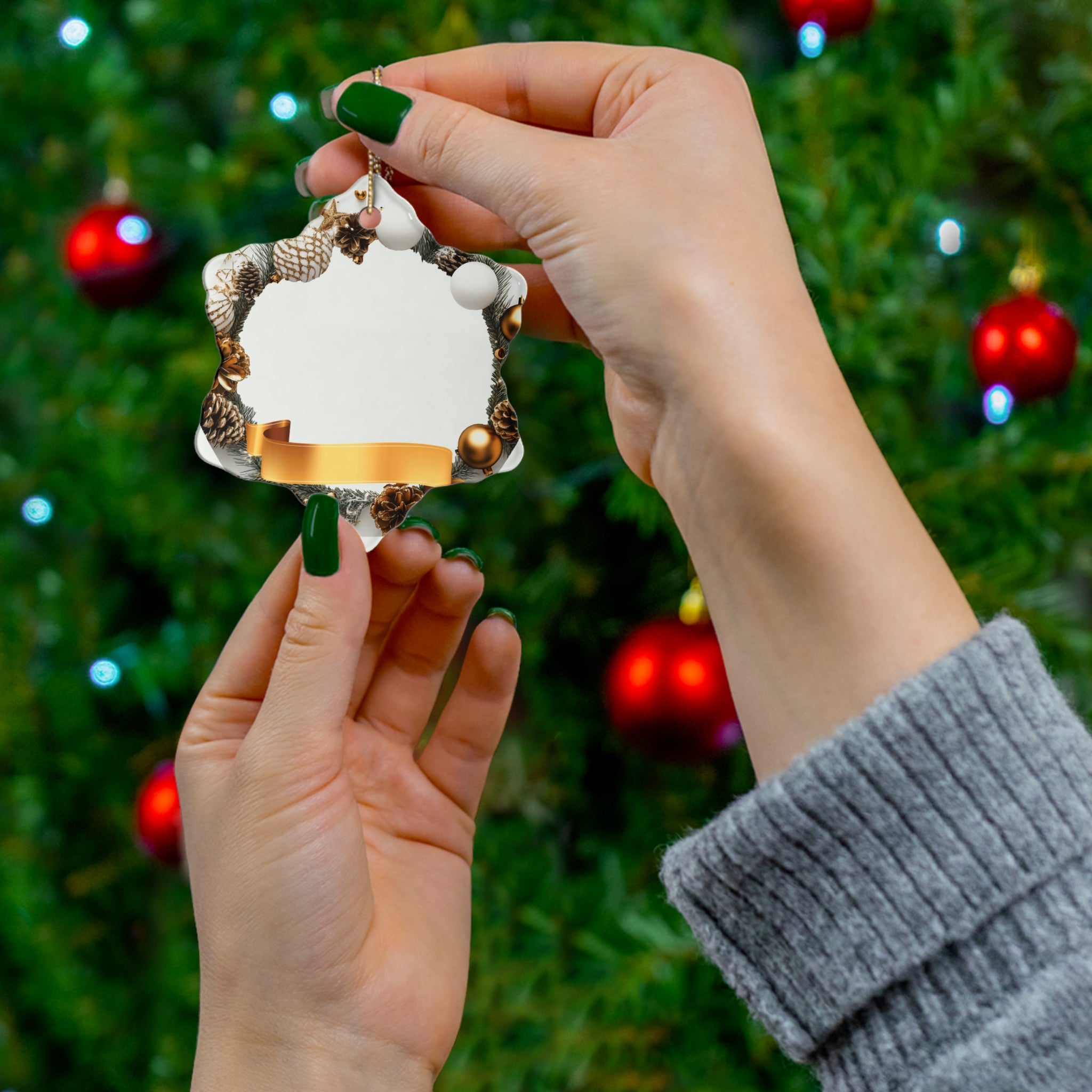 Pinecone & Gold Ribbon