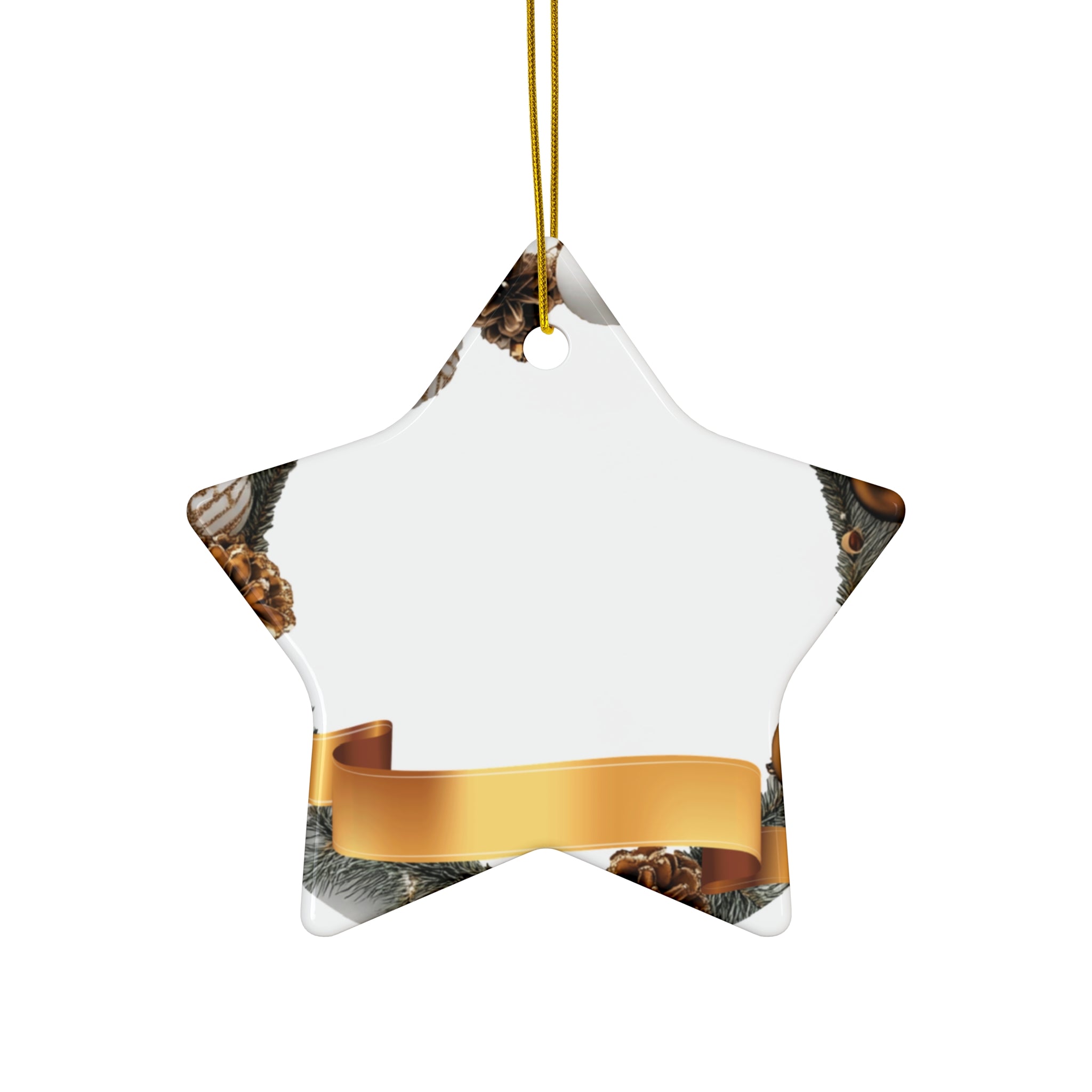 Pinecone & Gold Ribbon