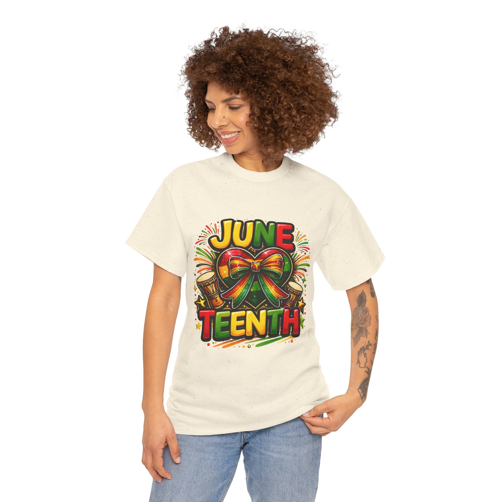 Juneteenth Celebration Ribbon & Drum Tee