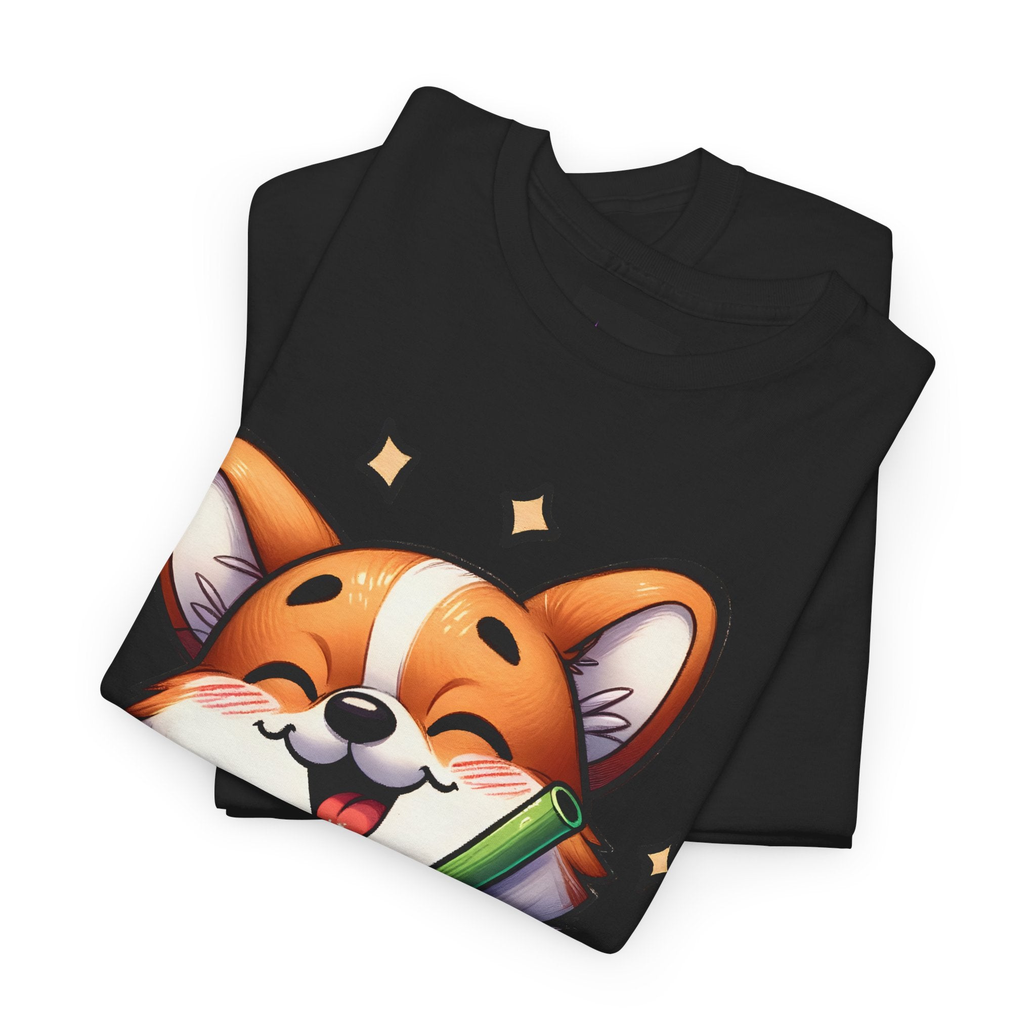 Corgi and it's Boba Tee