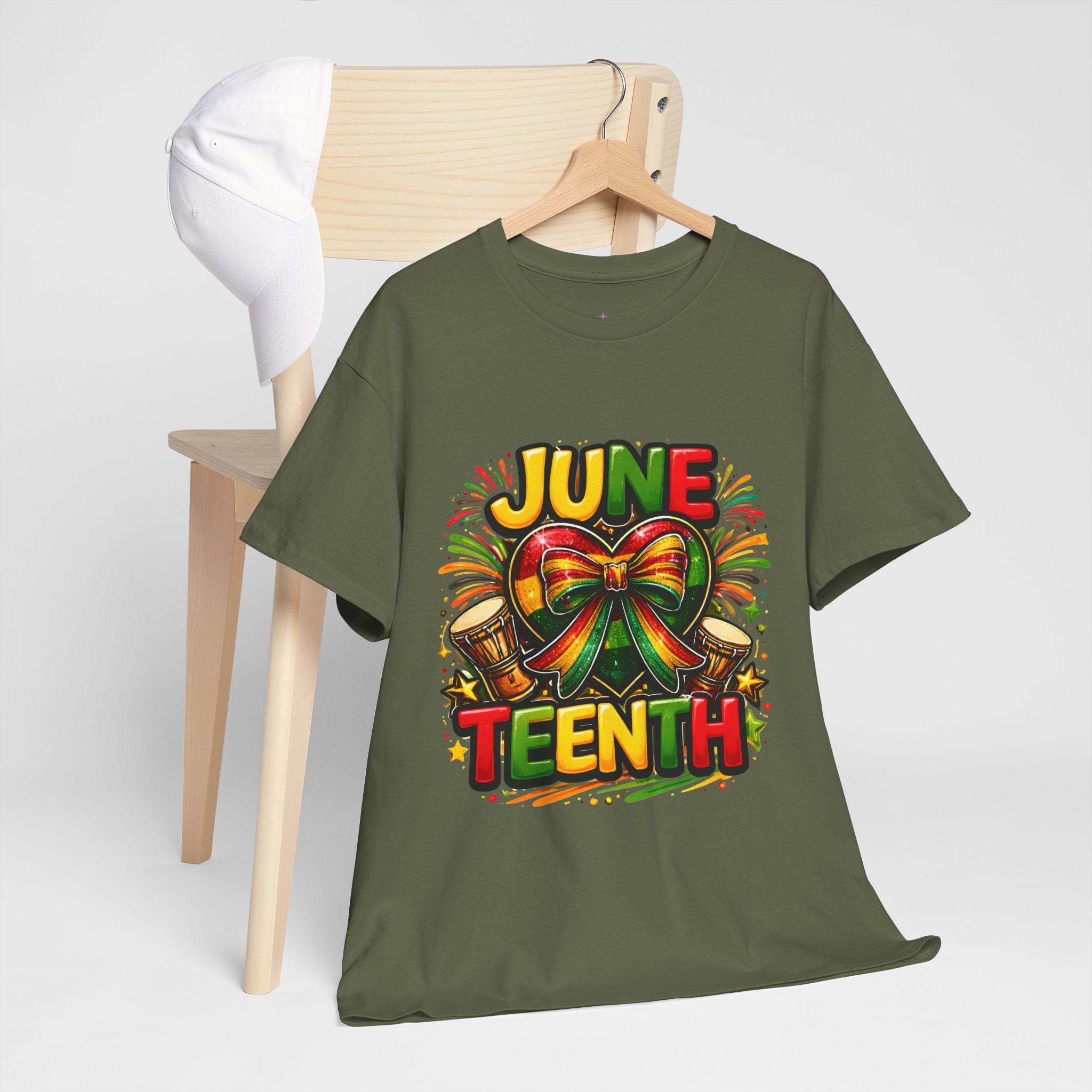Juneteenth Celebration Ribbon & Drum Tee