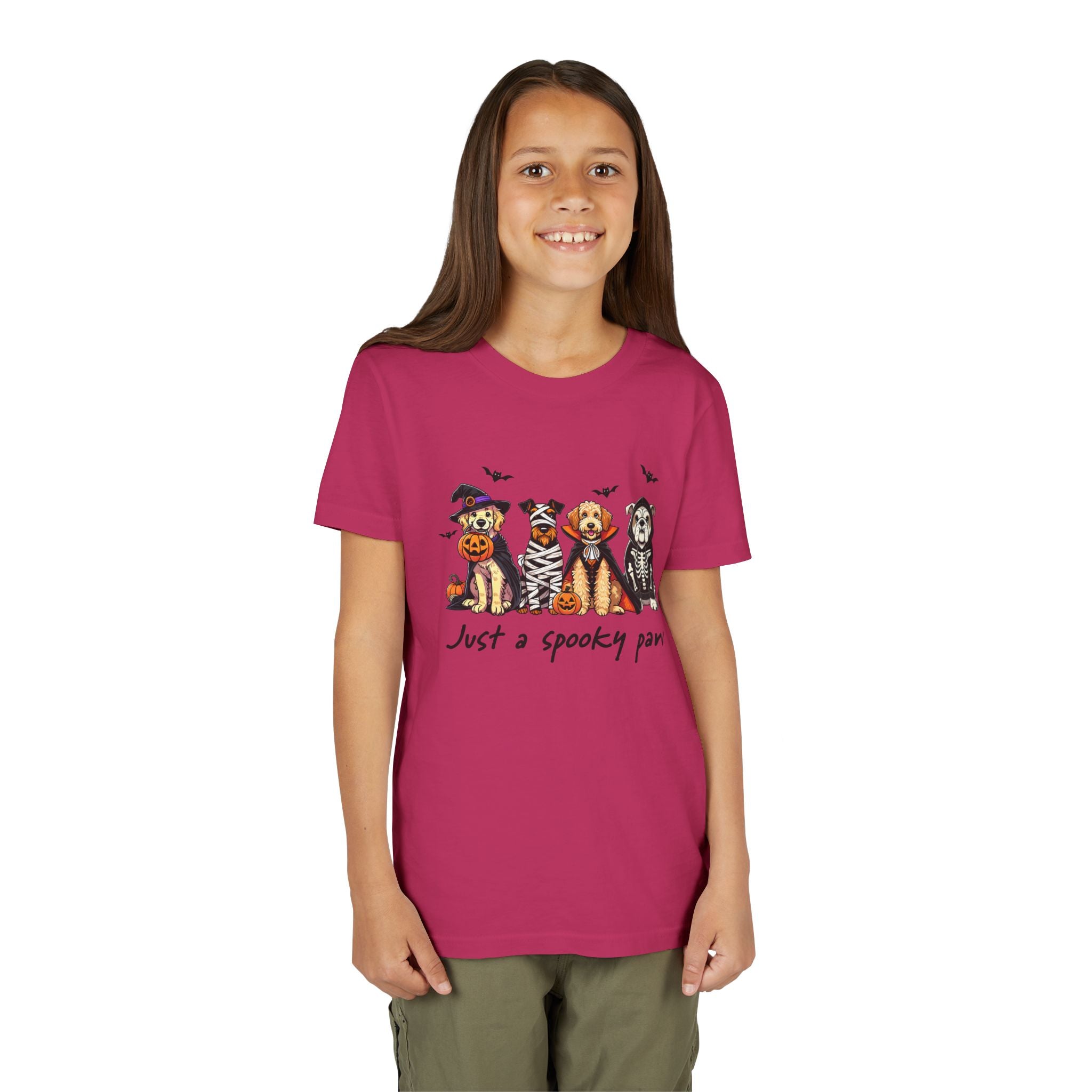 Spooky Paw Halloween Youth Tee