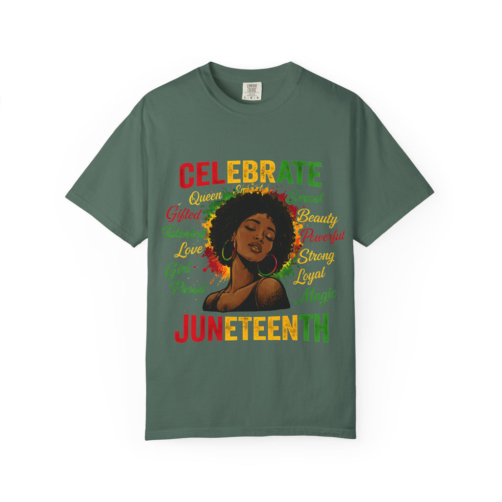 Juneteenth Celebration T-Shirt — Celebrate Juneteenth with Afrocentric Art & Empowering Words