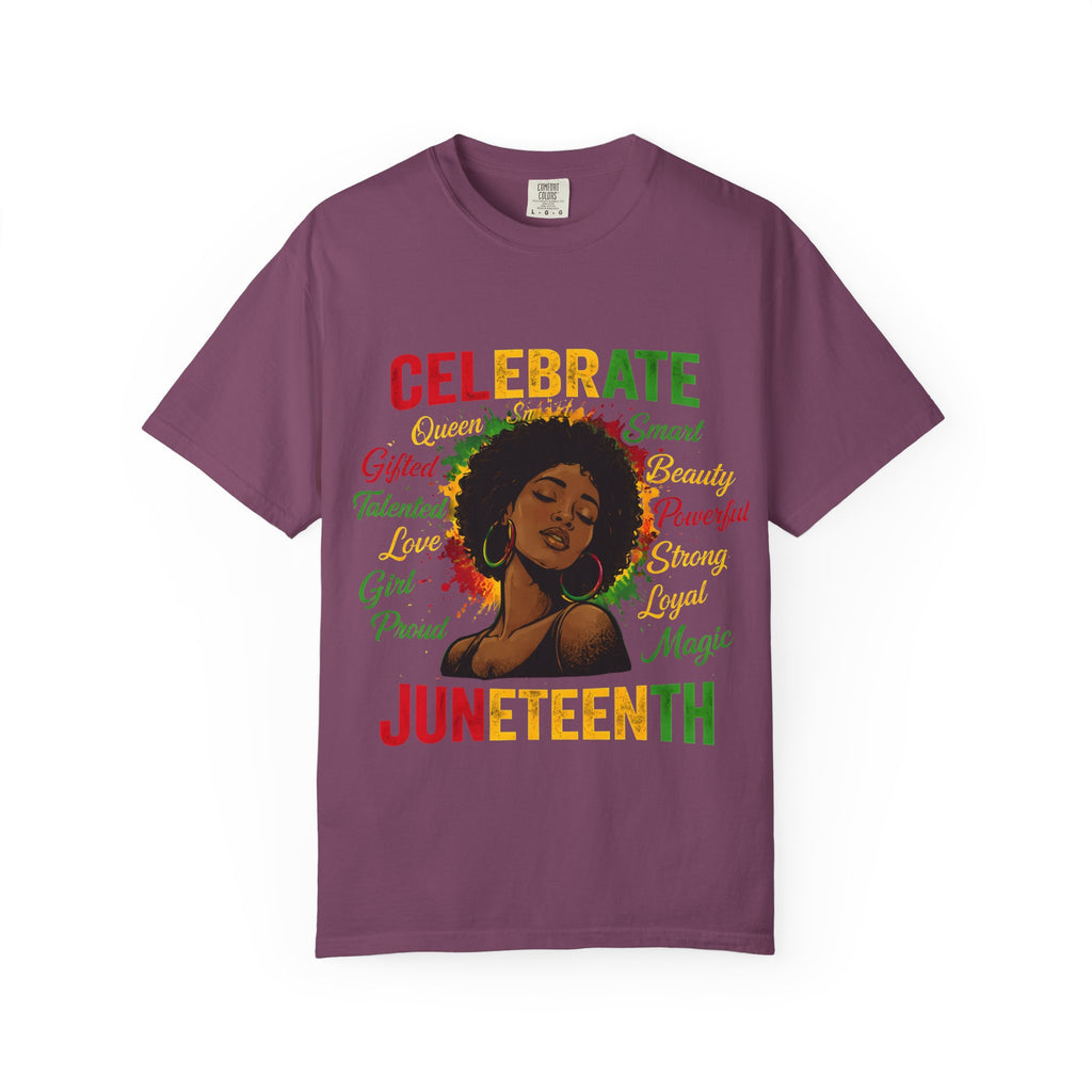 Juneteenth Celebration T-Shirt — Celebrate Juneteenth with Afrocentric Art & Empowering Words