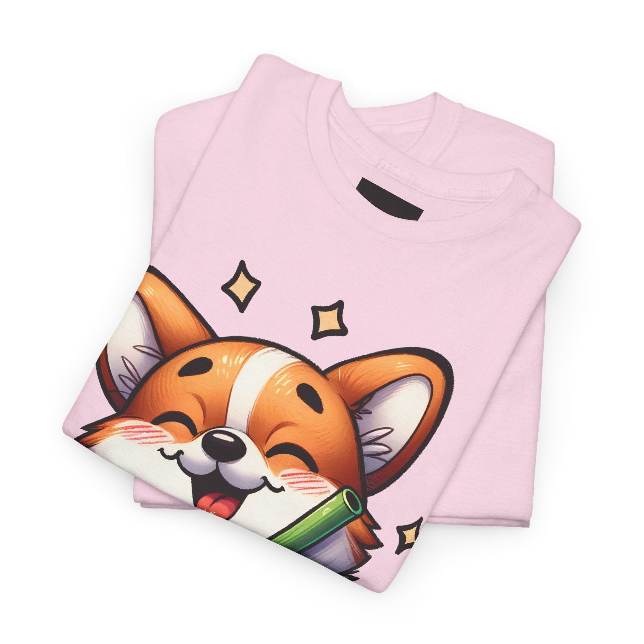 Corgi and it's Boba Tee