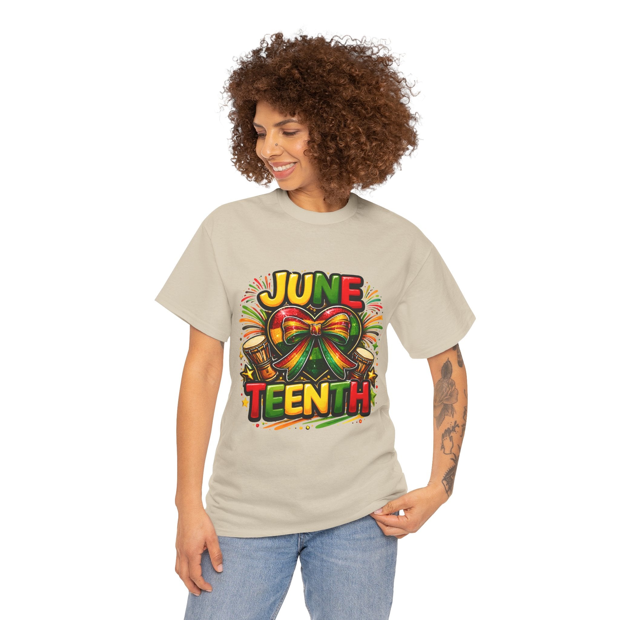 Juneteenth Celebration Ribbon & Drum Tee