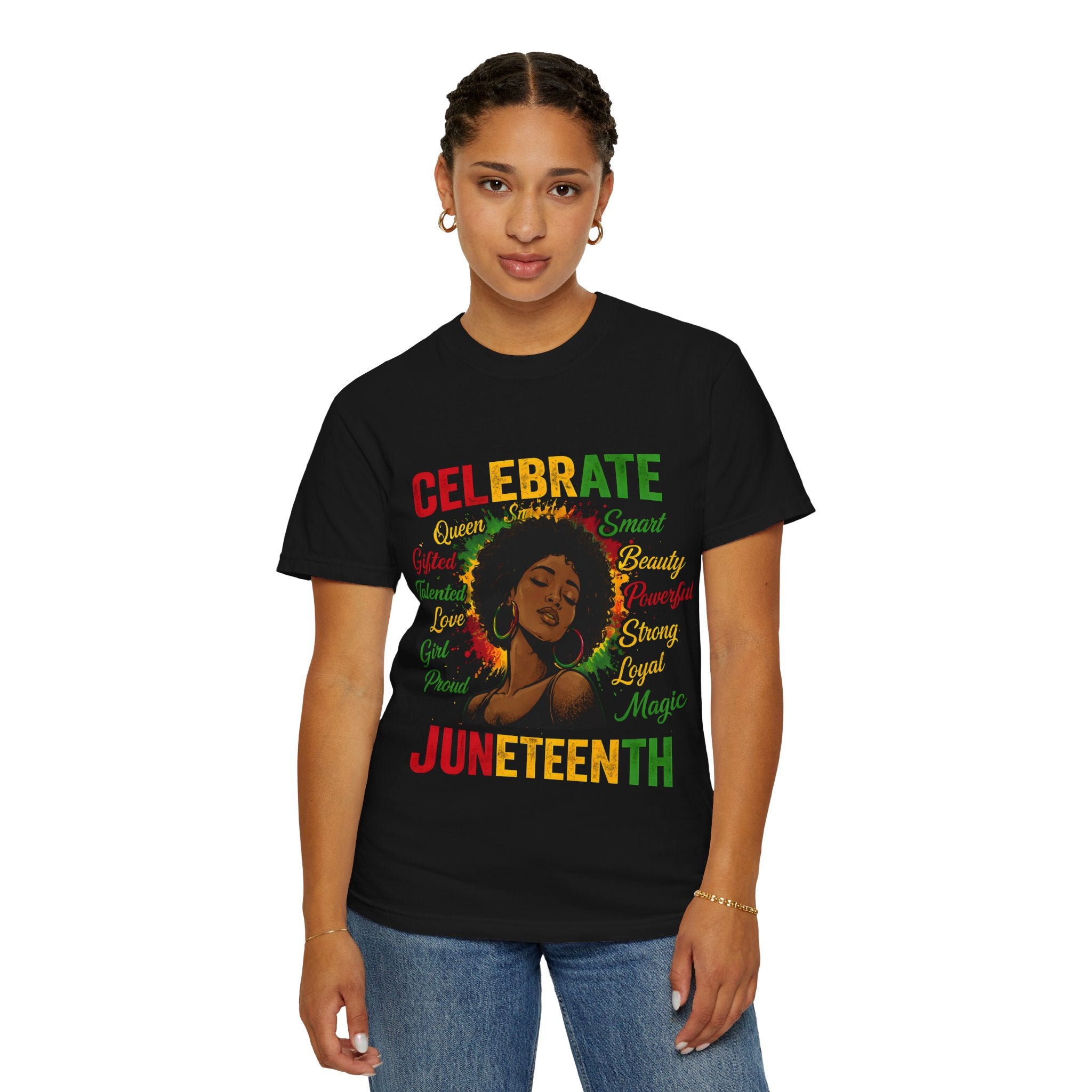 Juneteenth Celebration T-Shirt — Celebrate Juneteenth with Afrocentric Art & Empowering Words