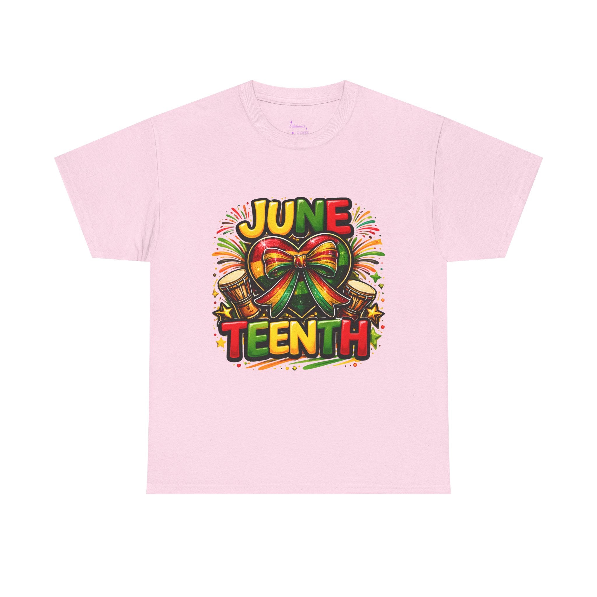 Juneteenth Celebration Ribbon & Drum Tee