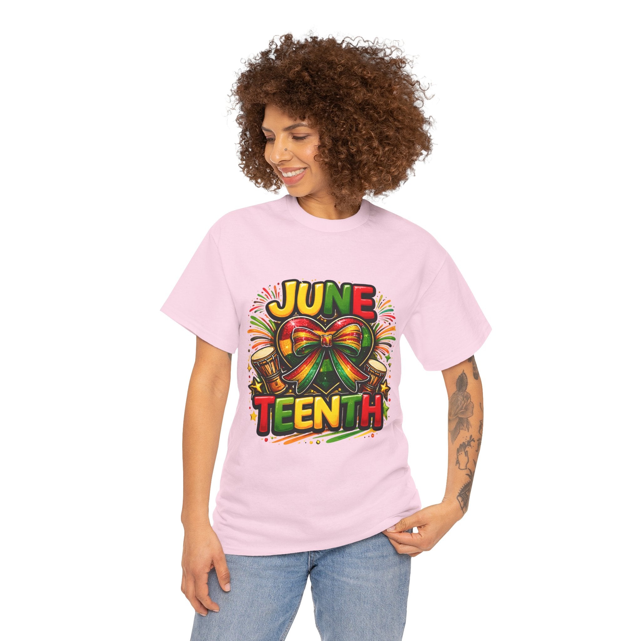 Juneteenth Celebration Ribbon & Drum Tee