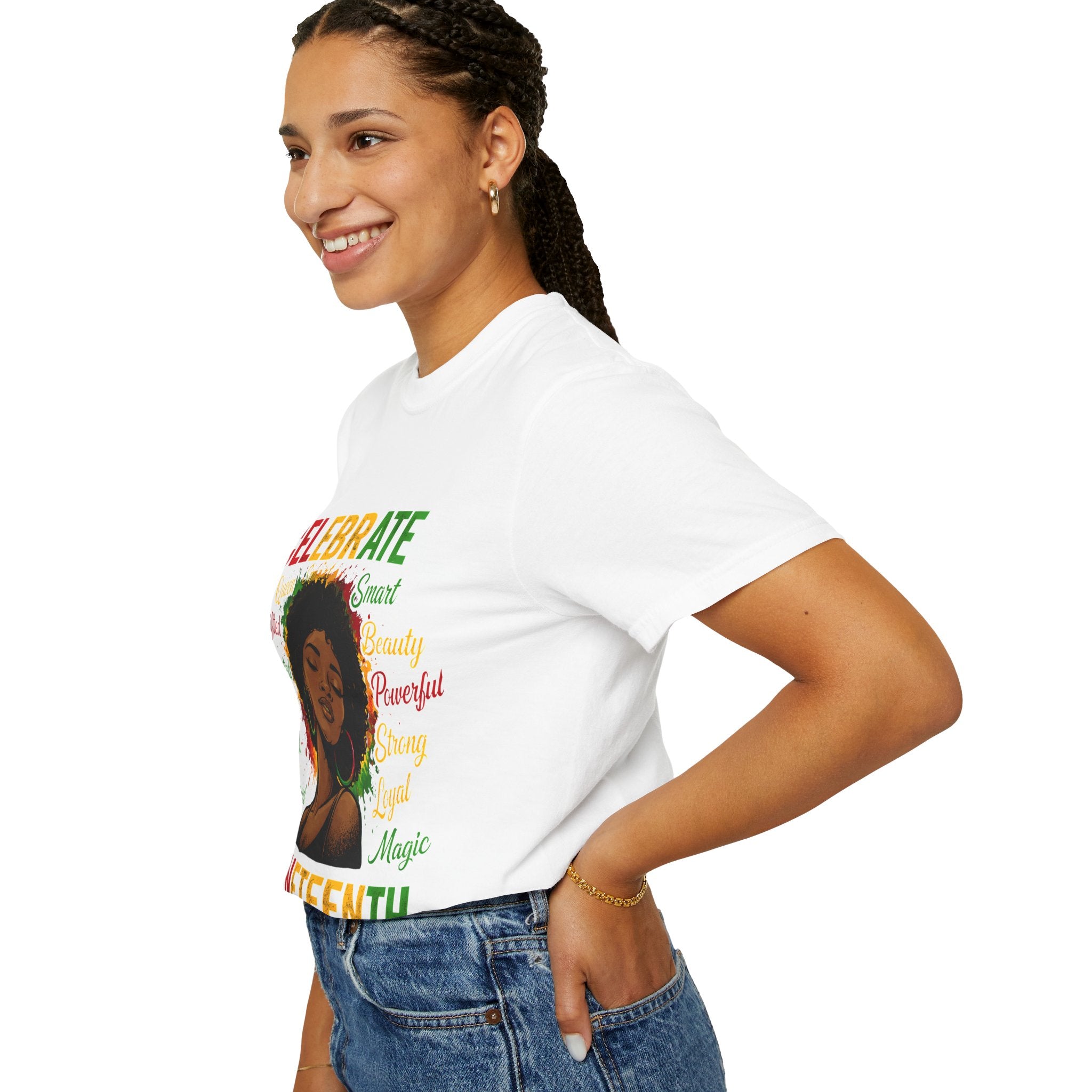 Juneteenth Celebration T-Shirt — Celebrate Juneteenth with Afrocentric Art & Empowering Words