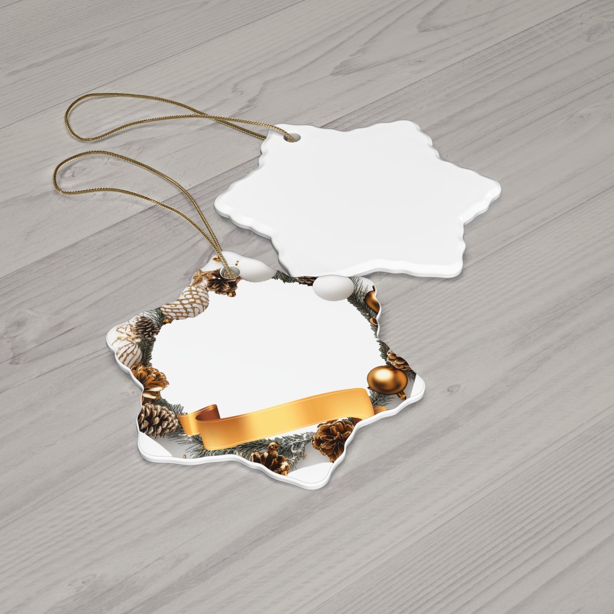 Pinecone & Gold Ribbon
