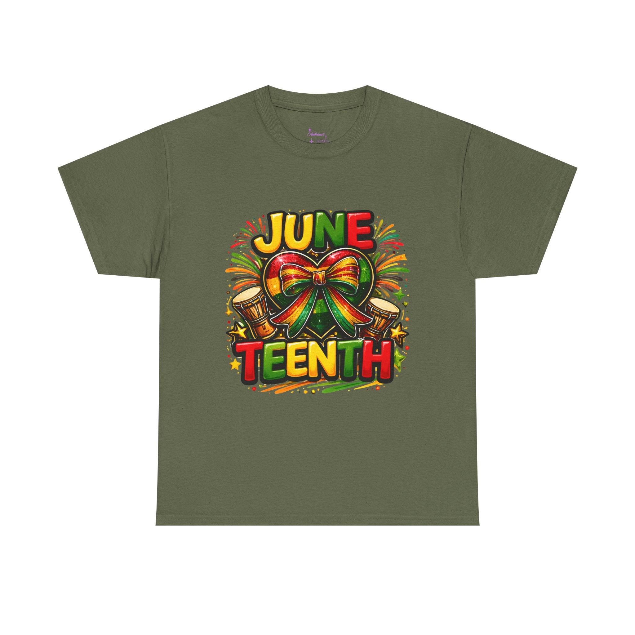 Juneteenth Celebration Ribbon & Drum Tee