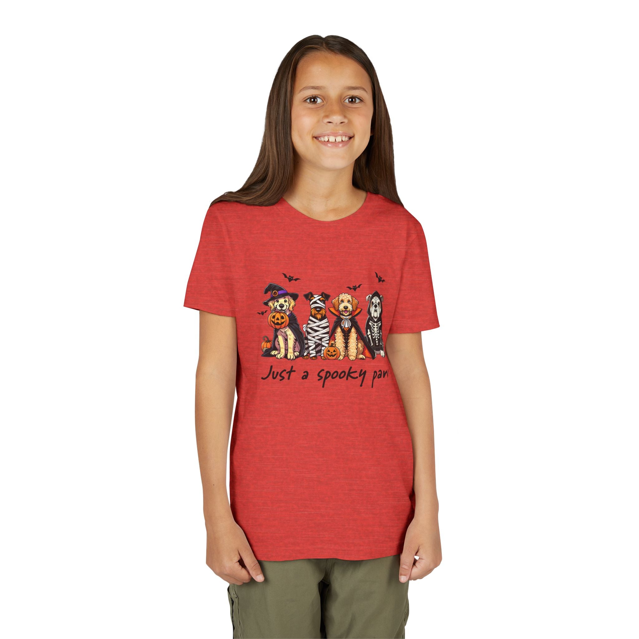 Spooky Paw Halloween Youth Tee