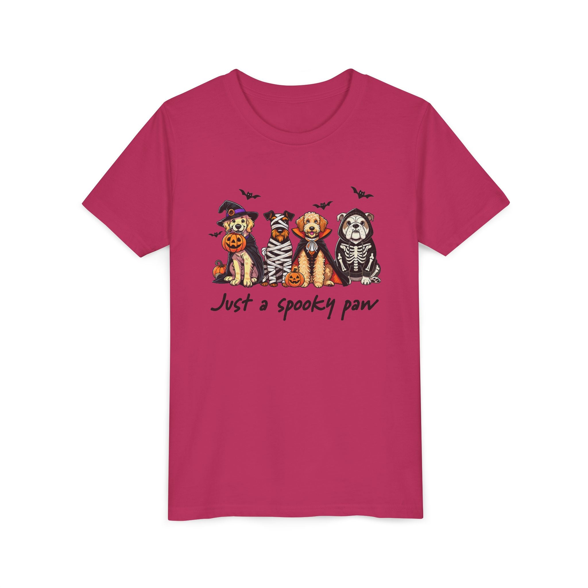 Spooky Paw Halloween Youth Tee