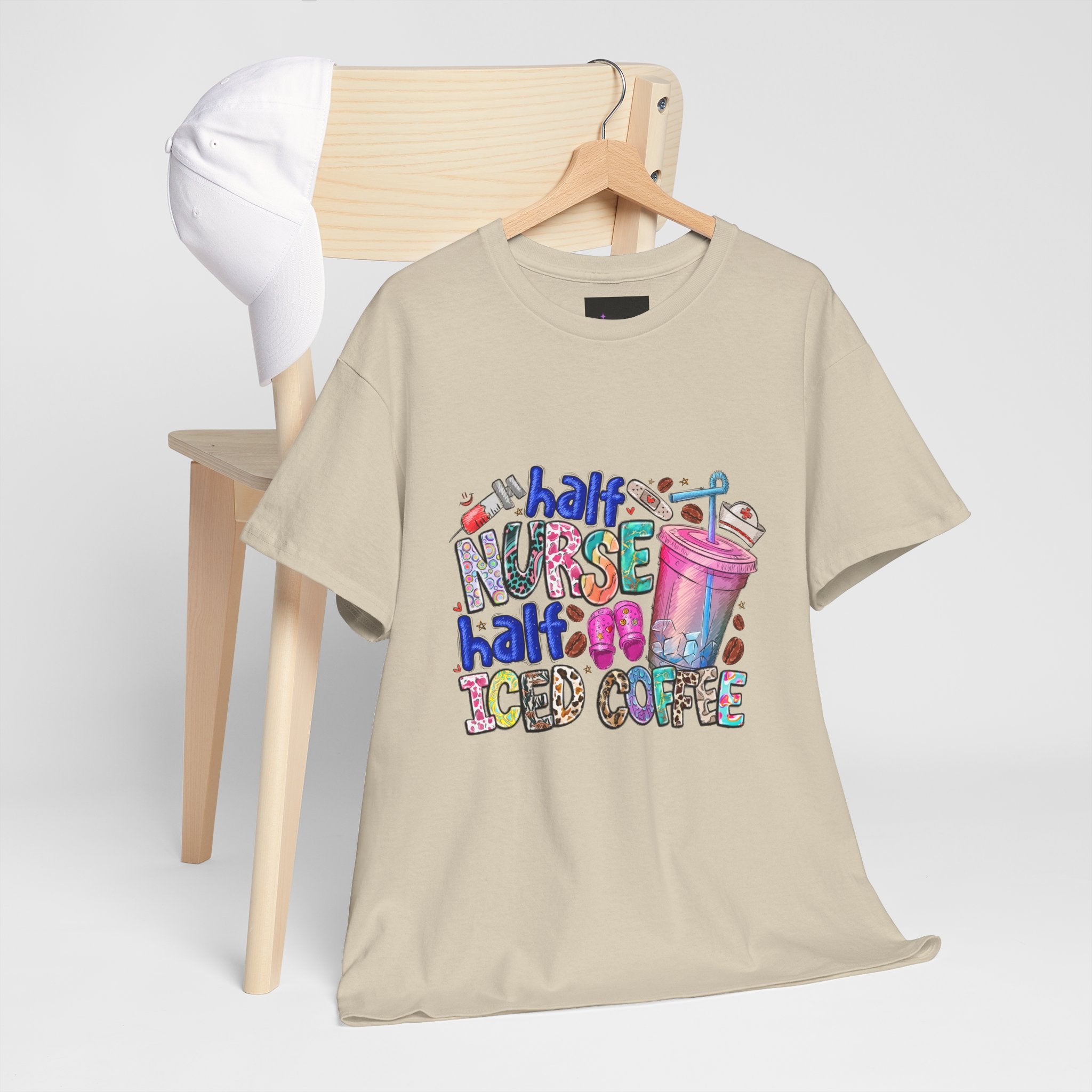 Half Nurse - Half Iced Coffee Tee