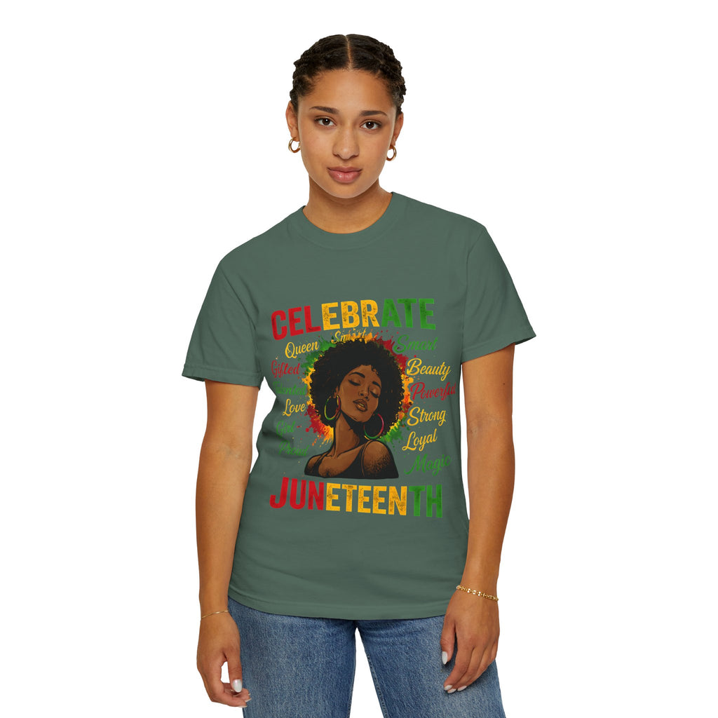 Juneteenth Celebration T-Shirt — Celebrate Juneteenth with Afrocentric Art & Empowering Words