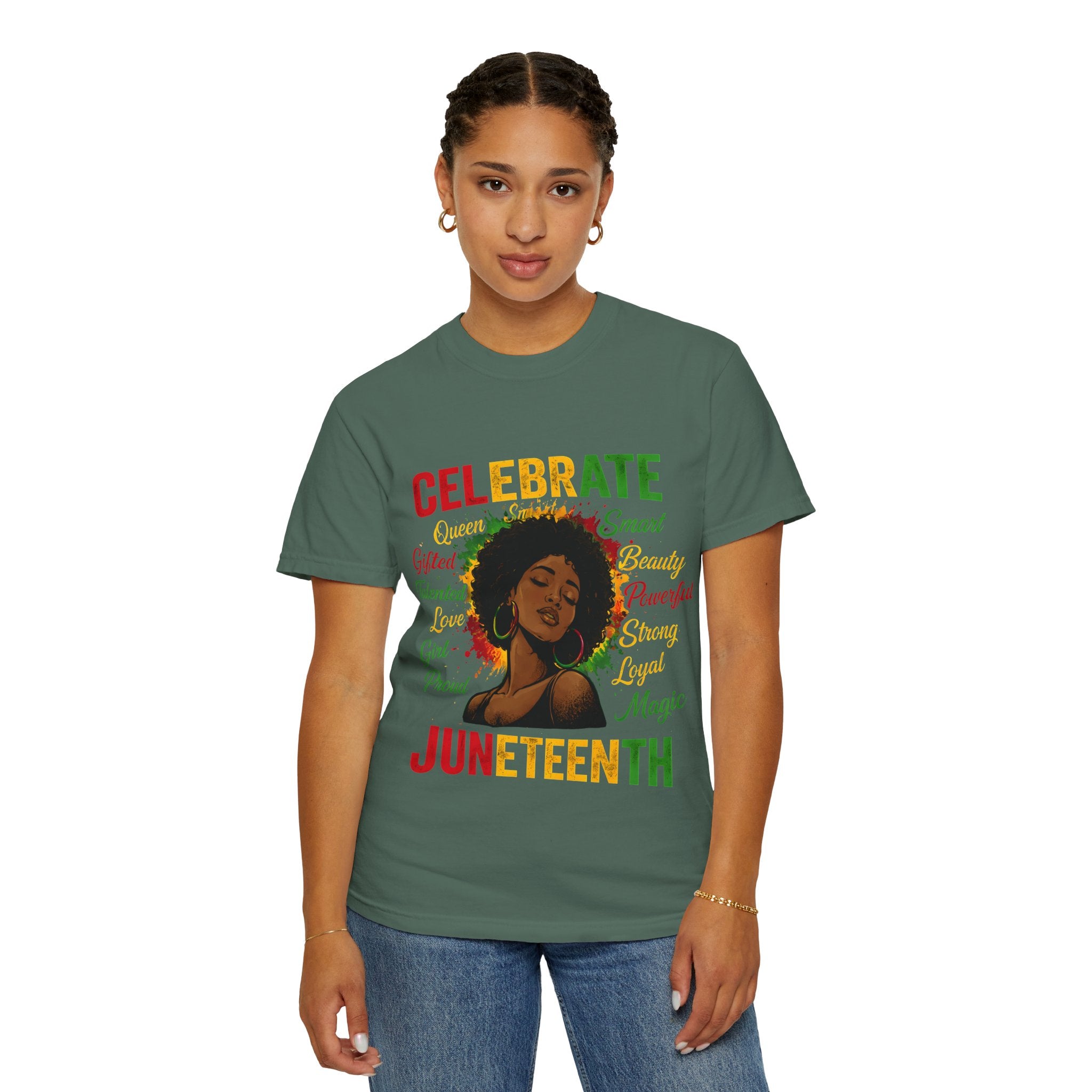Juneteenth Celebration T-Shirt — Celebrate Juneteenth with Afrocentric Art & Empowering Words