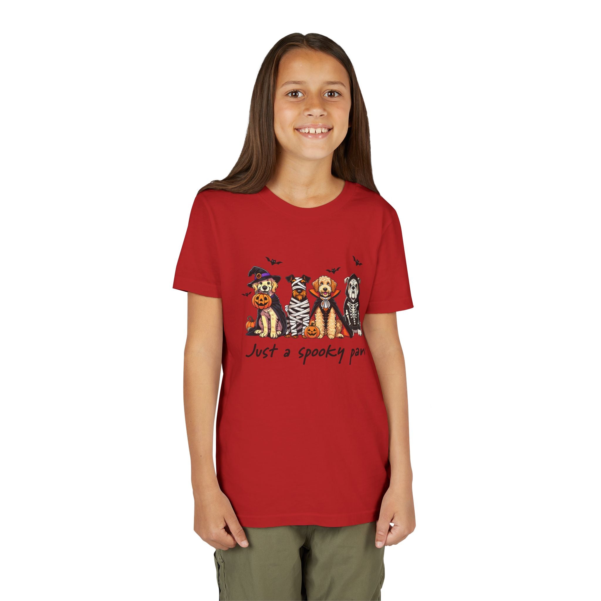 Spooky Paw Halloween Youth Tee