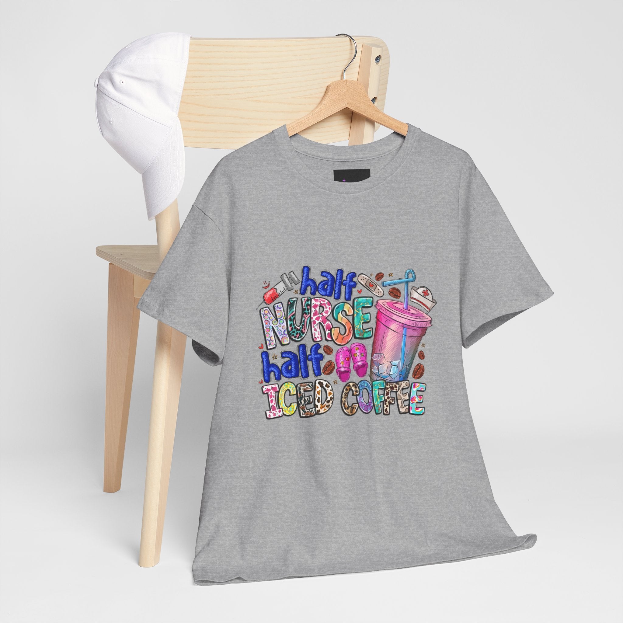 Half Nurse - Half Iced Coffee Tee